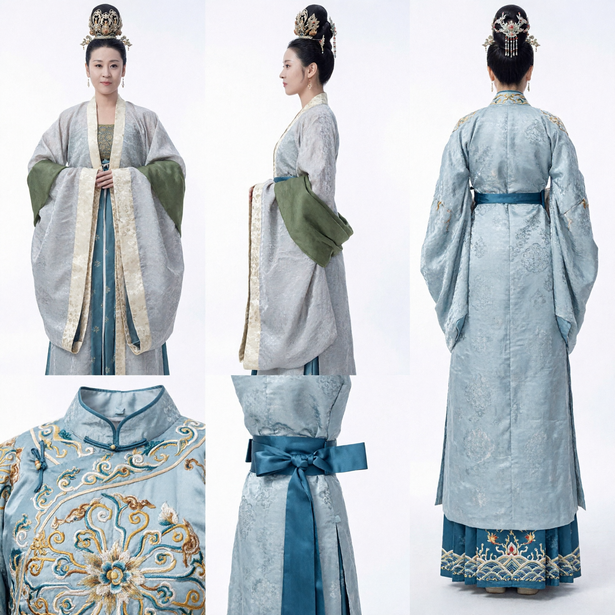 Costume Hanfu de noble femme de la dynastie Song traditionnelle chinoise - Robe d'ancienne princesse pour femmes - Pour cosplay historique - Asian Costume
