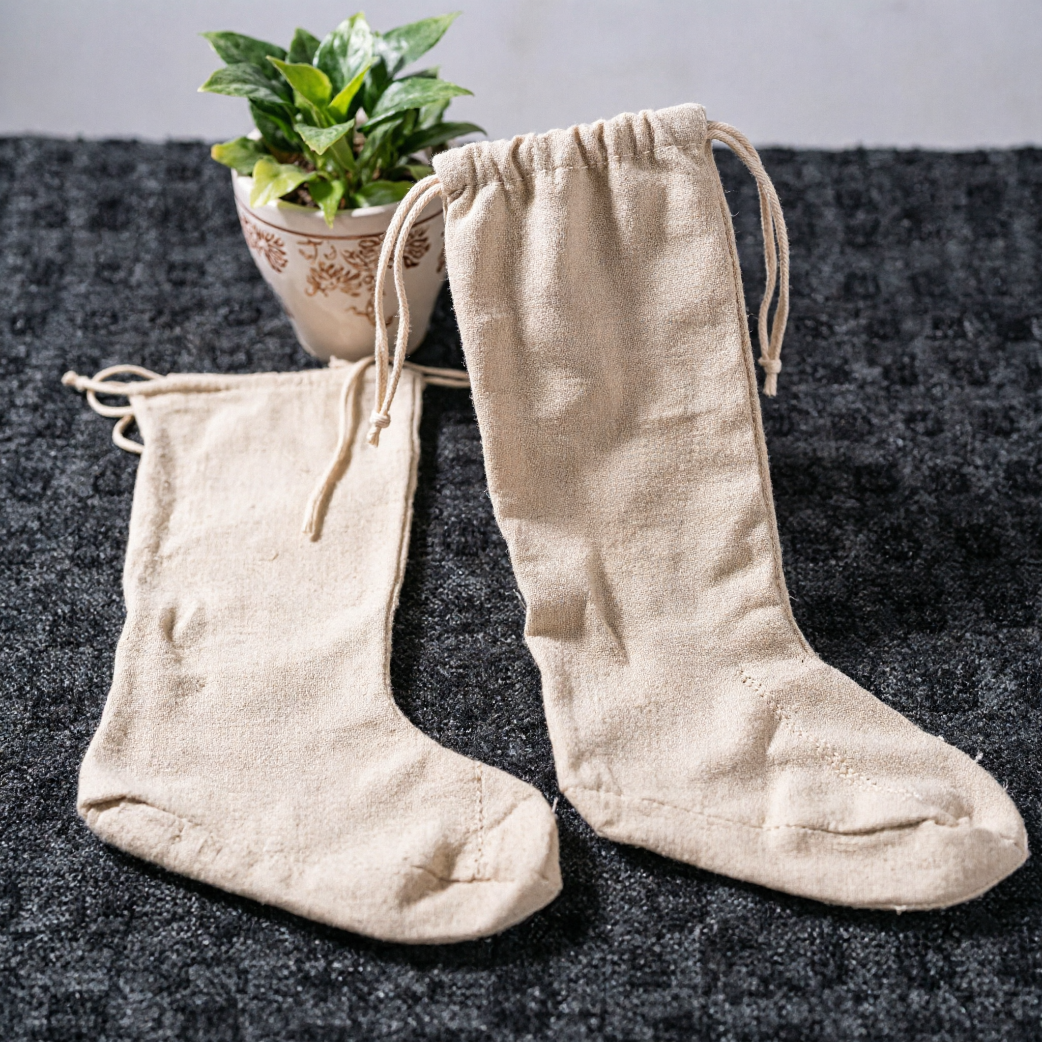 Calcetines de Lino Algodón Tradicionales Chinos, Accesorios para Hanfu, Medias Transpirables con Cordón para Hombres y Mujeres, para Artes Marciales - Asian Costume