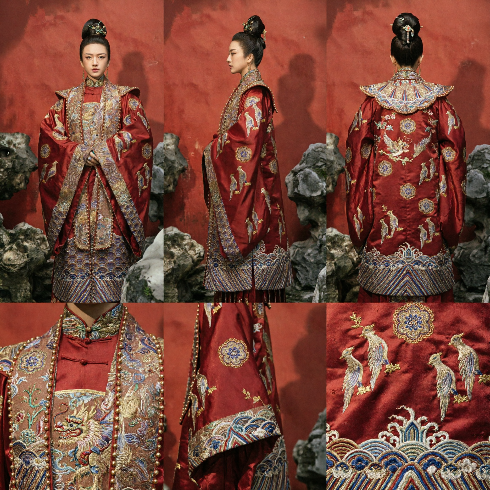 Costume Hanfu de la dynastie Ming chinoise - Robe rouge phénix pour impératrice pour femmes, cosplay historique - Asian Costume