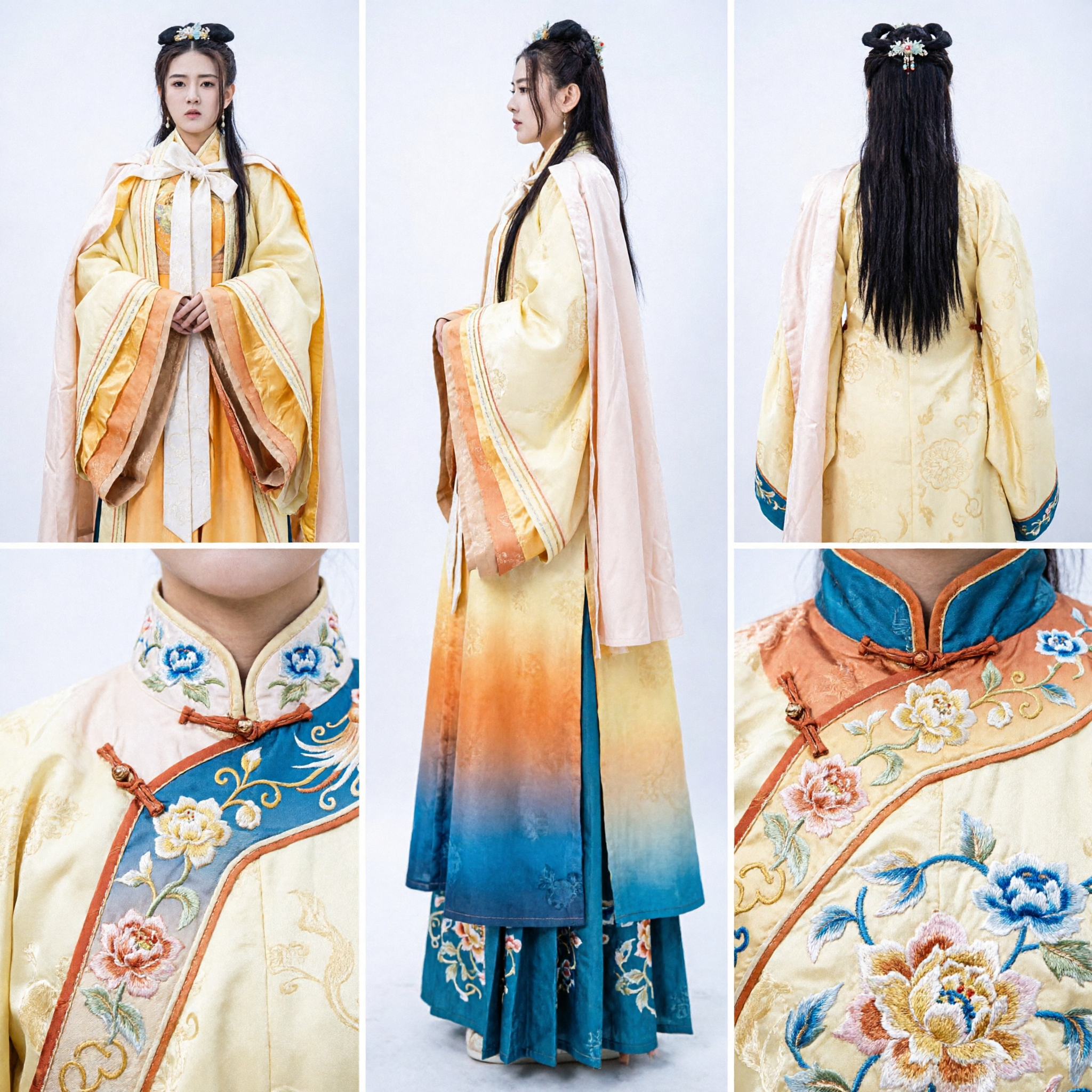 Costume Antico Cinese da Principessa Dinastia Tang Hanfu Giallo Abito Tradizionale per Donne Cosplay Dramma Storico e Gioco di Ruolo - Asian Costume