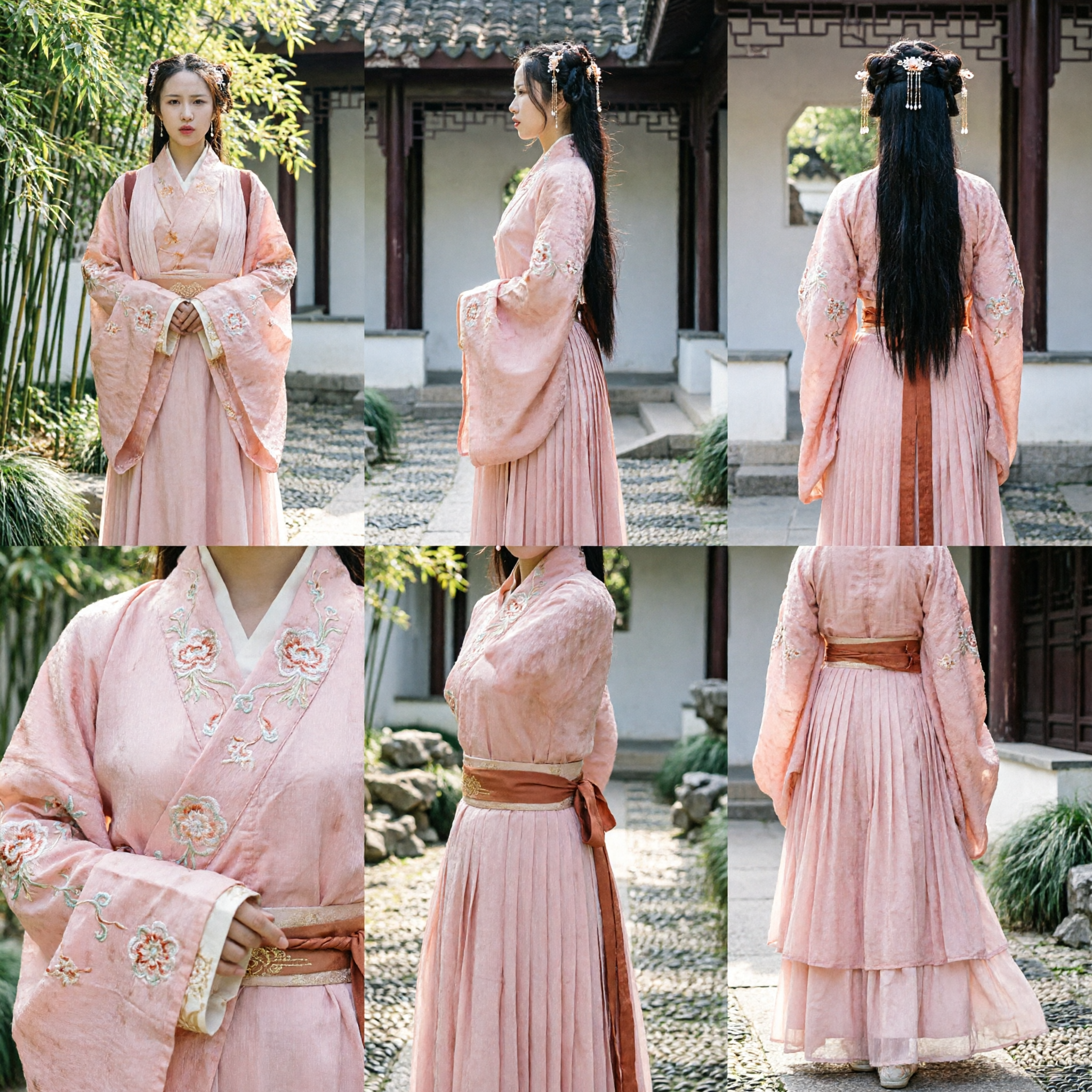 Hanfu Rosa Elegante Vestido Tradicional Chinês Antigo para Mulheres Performance de Cosplay para Drama Histórico - Asian Costume