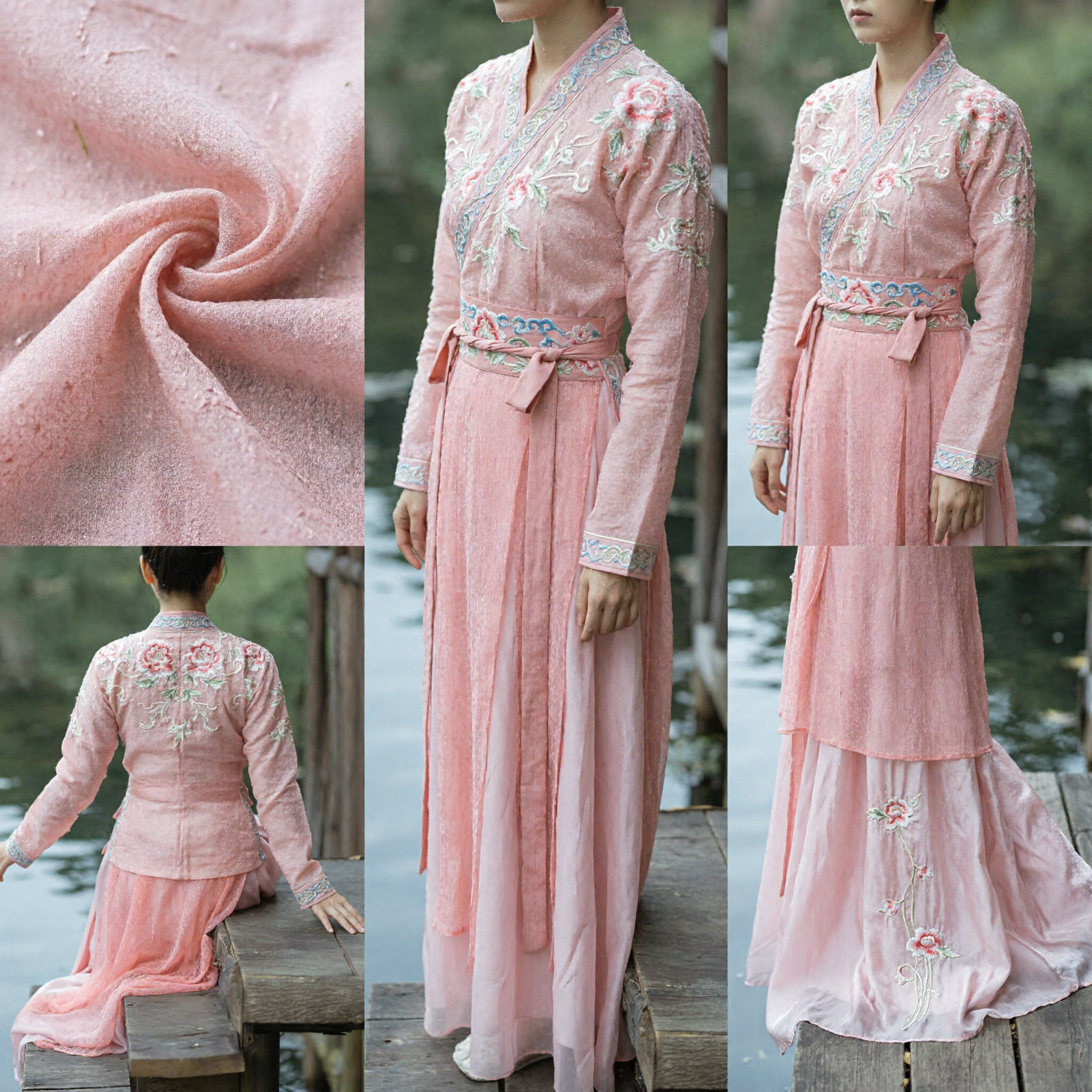 Hanfu Tradicional Chinês Traje Antigo Rosa para Mulheres Vestido de Fantasia de Drama Histórico e Fotografia - Asian Costume