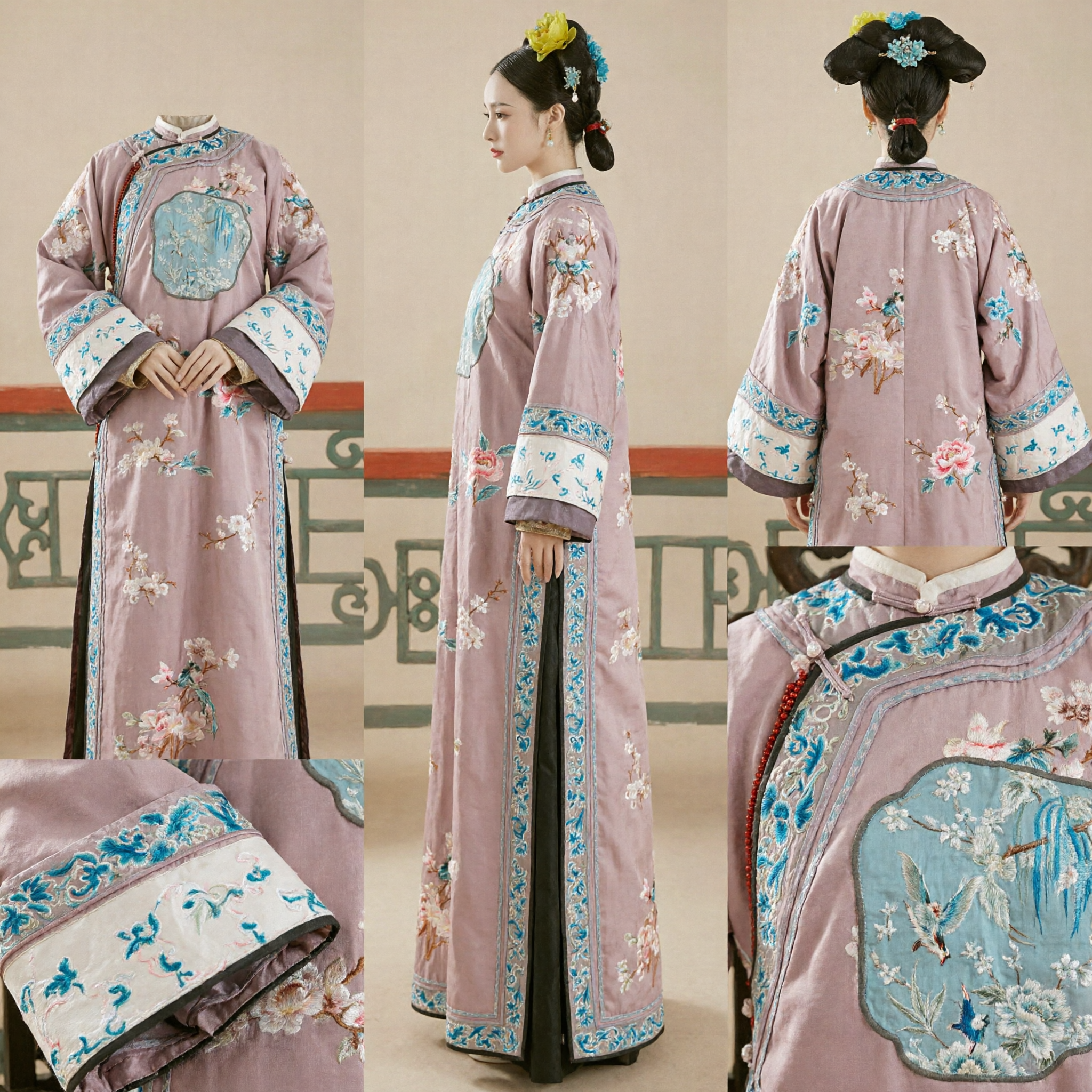 Costume Traditionnel Chinois de Princesse Mandchoue de la Dynastie Qing Robe Brodée de Dame du Palais Historique pour Cosplay Feminin - Asian Costume