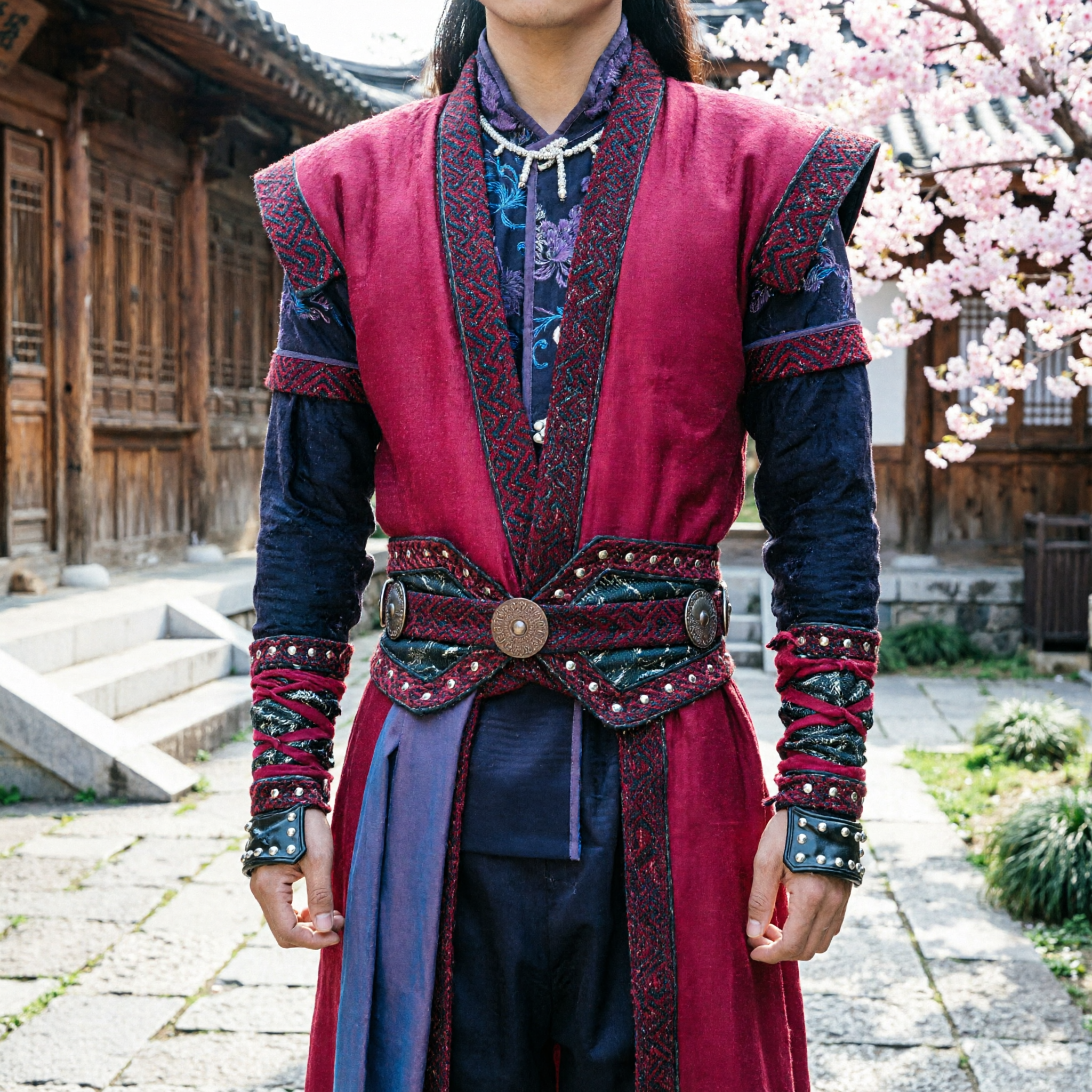 Traje de Espadachín Wuxia Chino Antiguo para Hombre, Conjunto Hanfu de Caballero Errante Rojo para Cosplay de Drama Histórico - Asian Costume