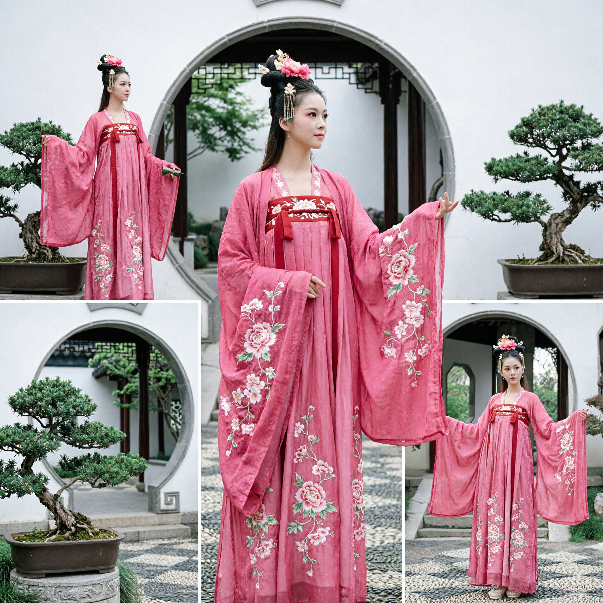 Ярко-розовый костюм принцессы эпохи Тан ханьфу, традиционное китайское древнее платье для косплея и выступлений - Asian Costume