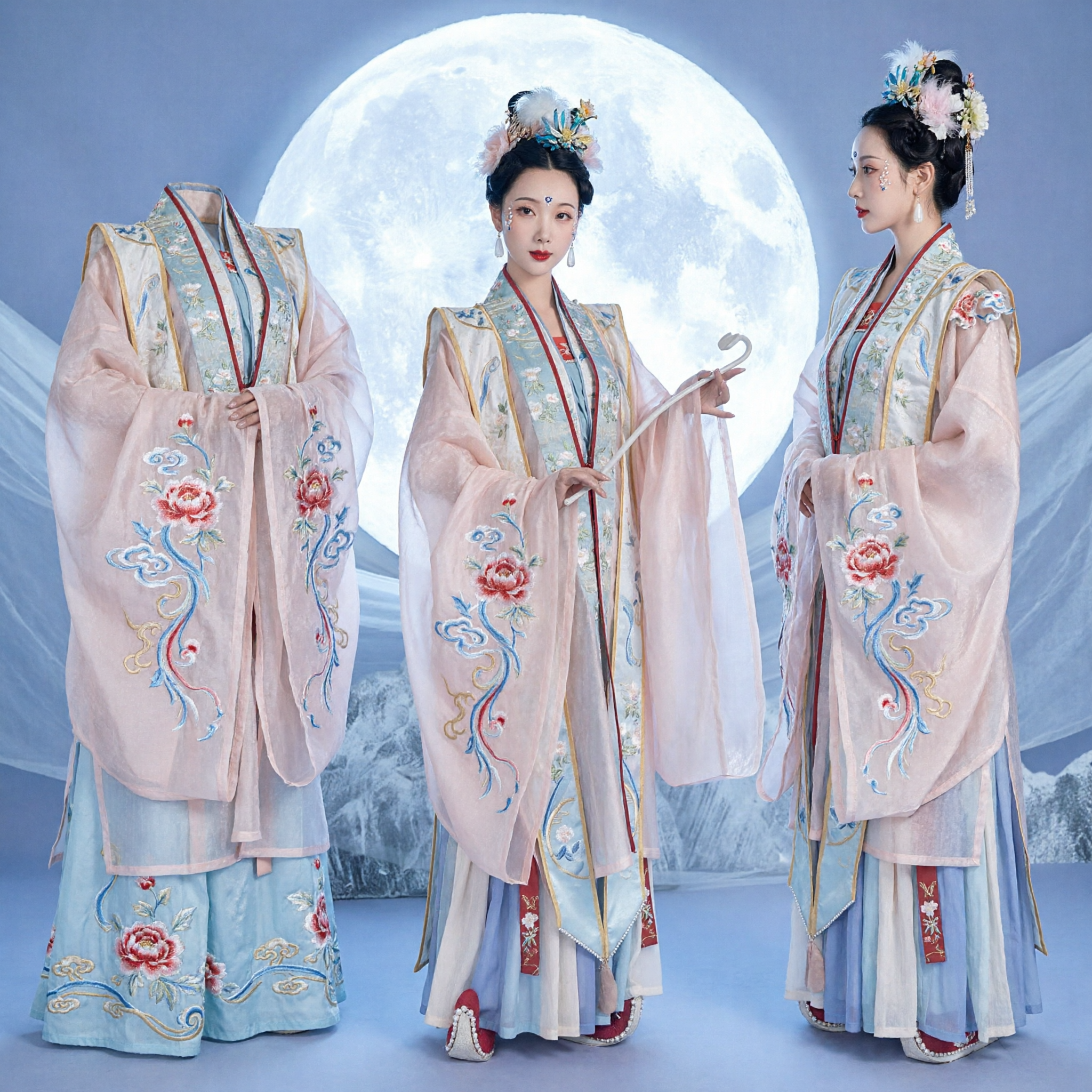 Traje Hanfu da Dinastia Tang Tradicional Chinês, Vestido Antigo de Princesa Fada para Mulheres, Fantasia da Deusa da Lua Chang'e - Asian Costume