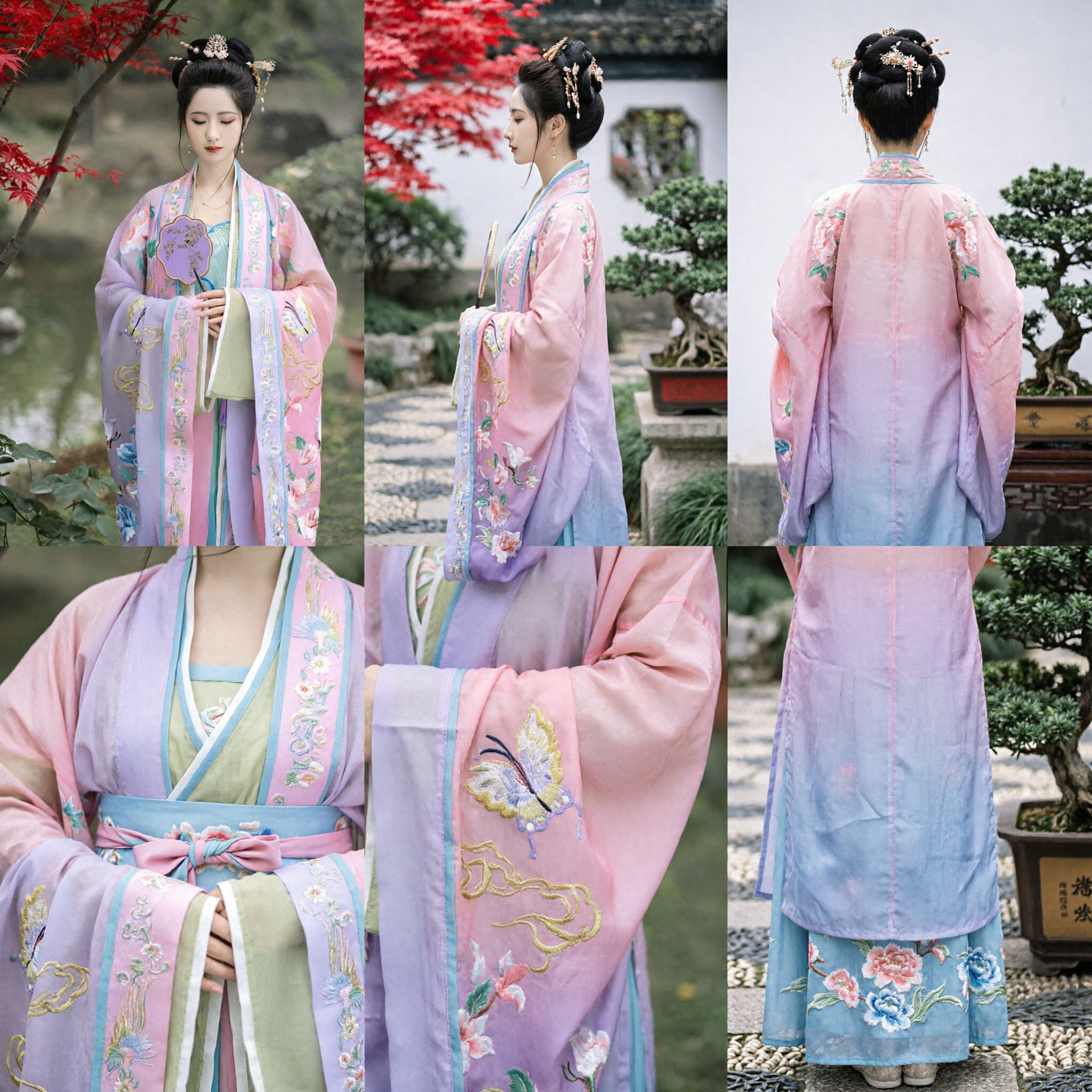 Elegante Traje de Hanfu Tradicional Chino - Vestido Antiguo Bordado de Princesa para Mujer, para Cosplay Histórico y Fotografía - Asian Costume