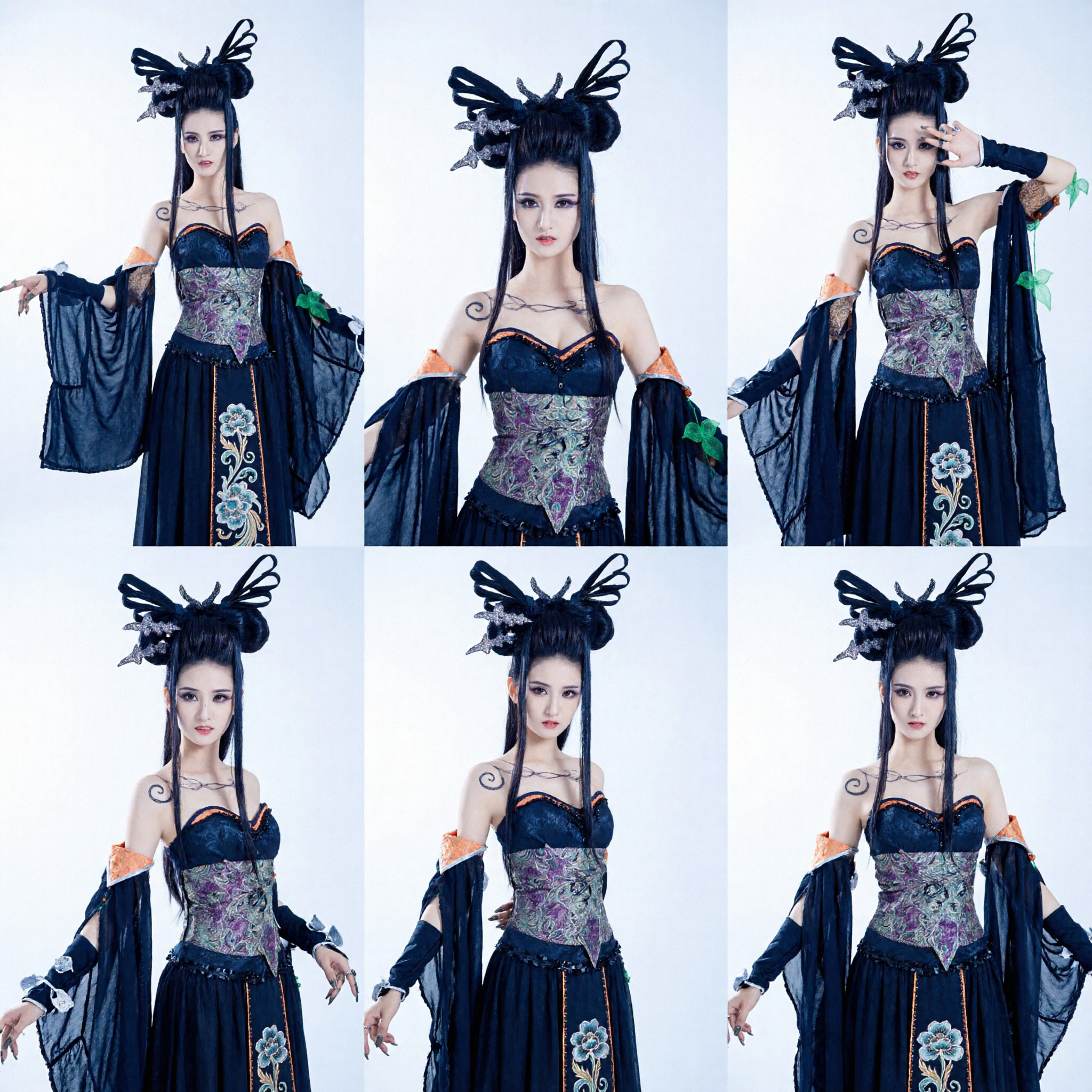 Costume Cosplay Dark Fantasy Demone Wuxia Cinese Antico, Abito Sensuale per Donna per Spettacoli - Asian Costume