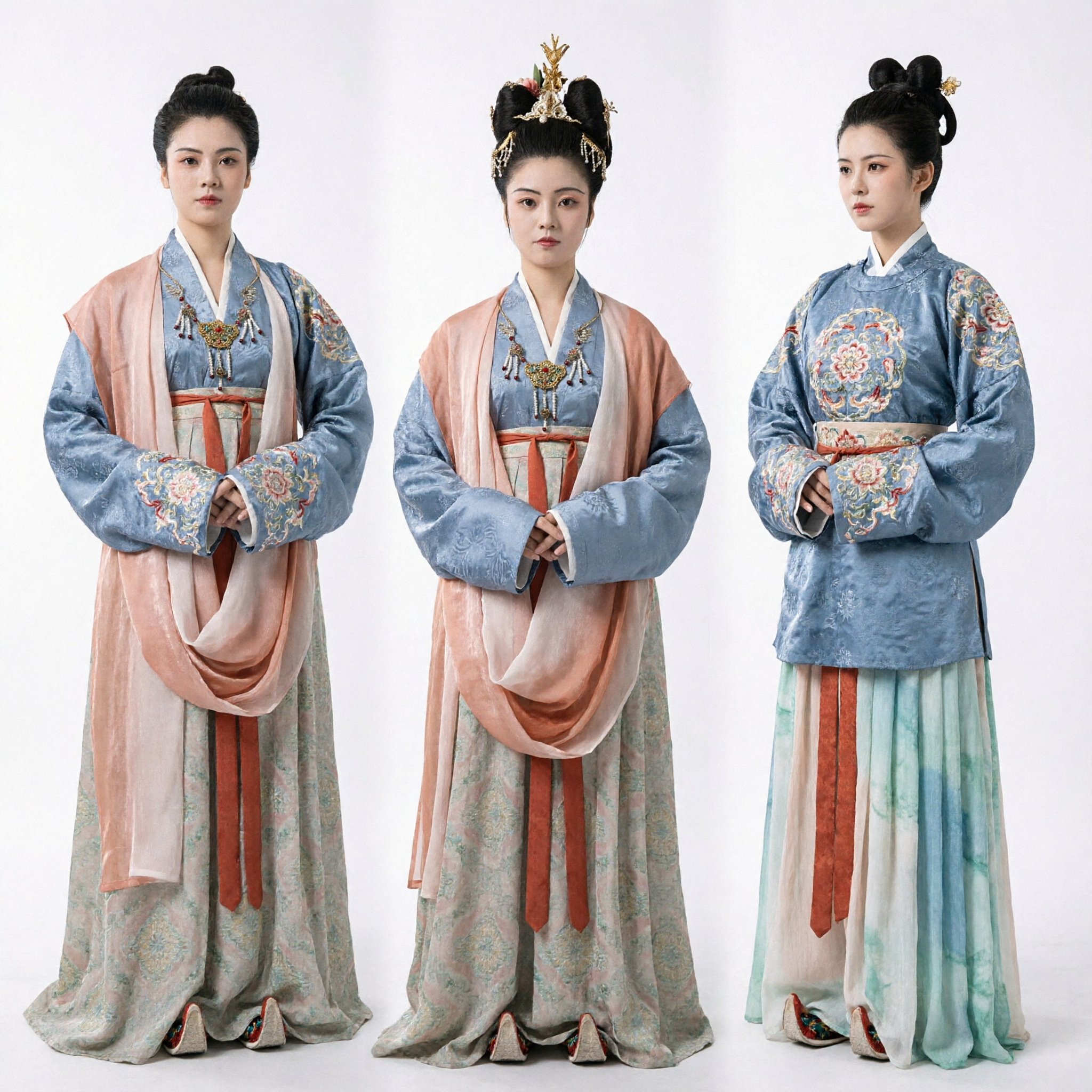 Traje Tradicional Chinês Hanfu da Dinastia Tang Conjunto de Vestido de Dama do Palácio Antigo para Mulheres Cosplay e Fotografia - Asian Costume