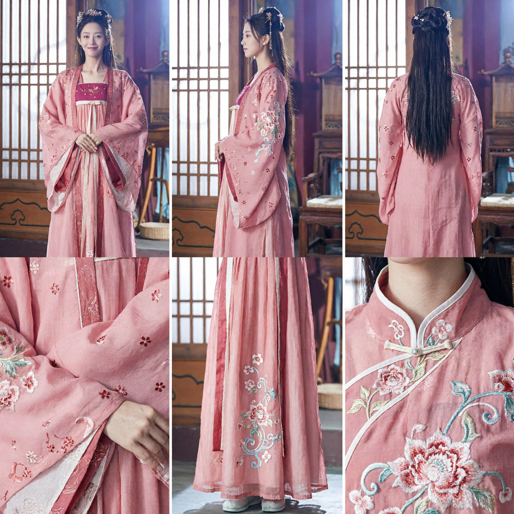Traditioneel Chinese Hanfu kostuum Roze Tang-dynastie paleisdame oud gewaad voor vrouwen Cosplay - Asian Costume