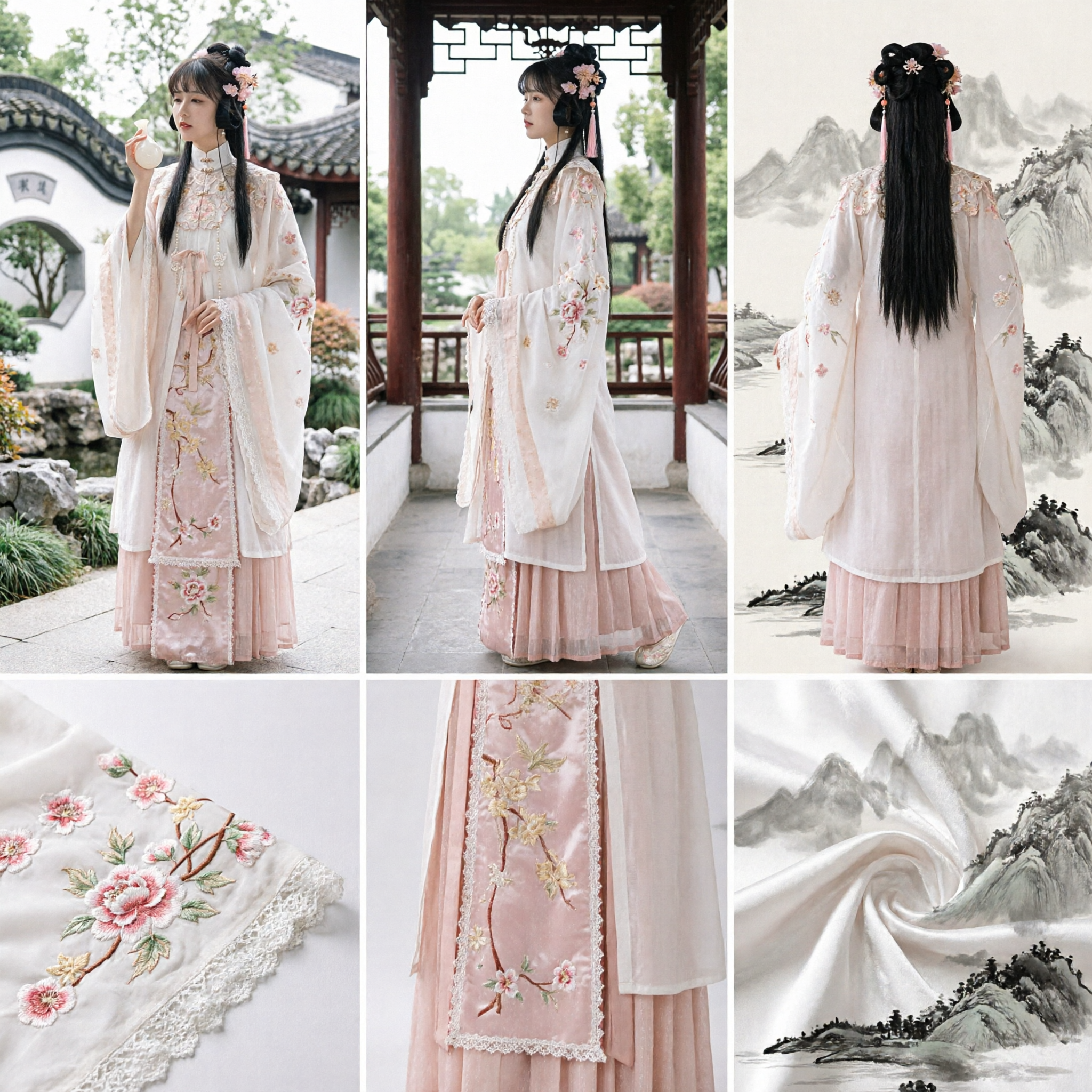 Robe Hanfu traditionnelle chinoise élégante rose pour femmes, costume de fée brodé style ancien de la dynastie Ming pour séances photo - Asian Costume