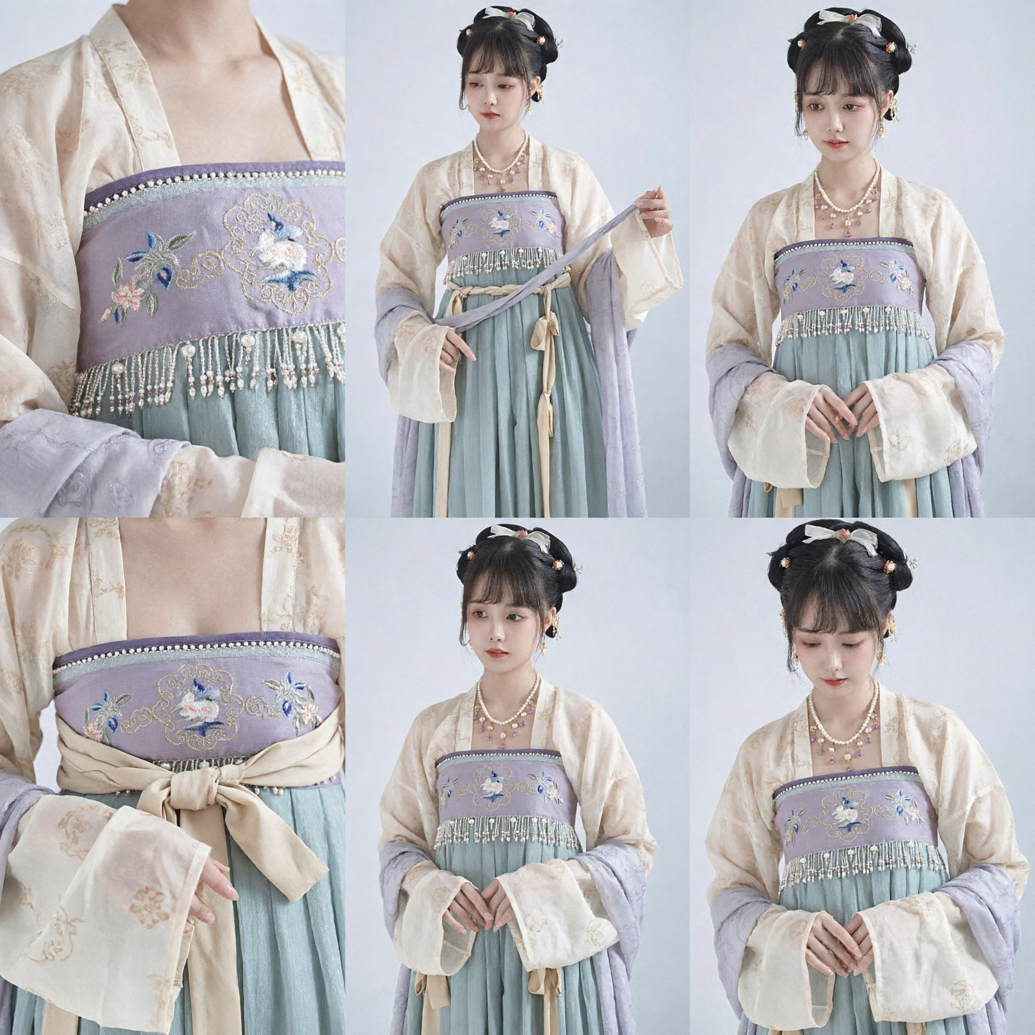 Conjunto Tradicional Chinês Hanfu Elegante Estilo Tang Saia Alta Bordada Traje Antigo para Cosplay de Mulheres - Asian Costume