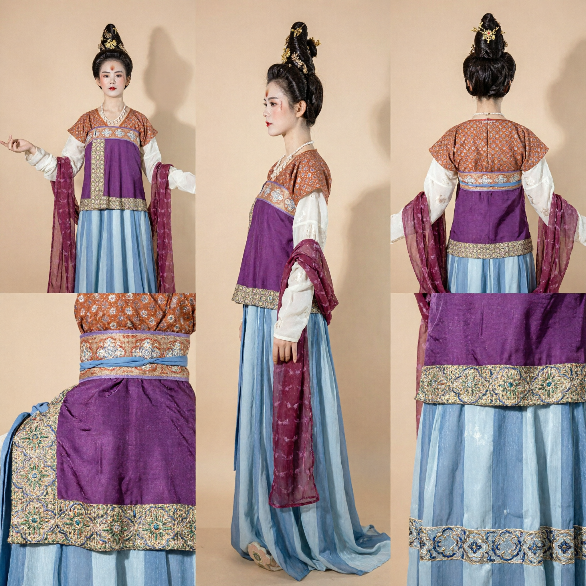 Costume Cinese Antico Hanfu da Dama di Palazzo della Dinastia Tang Abito da Principessa Tradizionale per Spettacoli e Cosplay Donne - Asian Costume