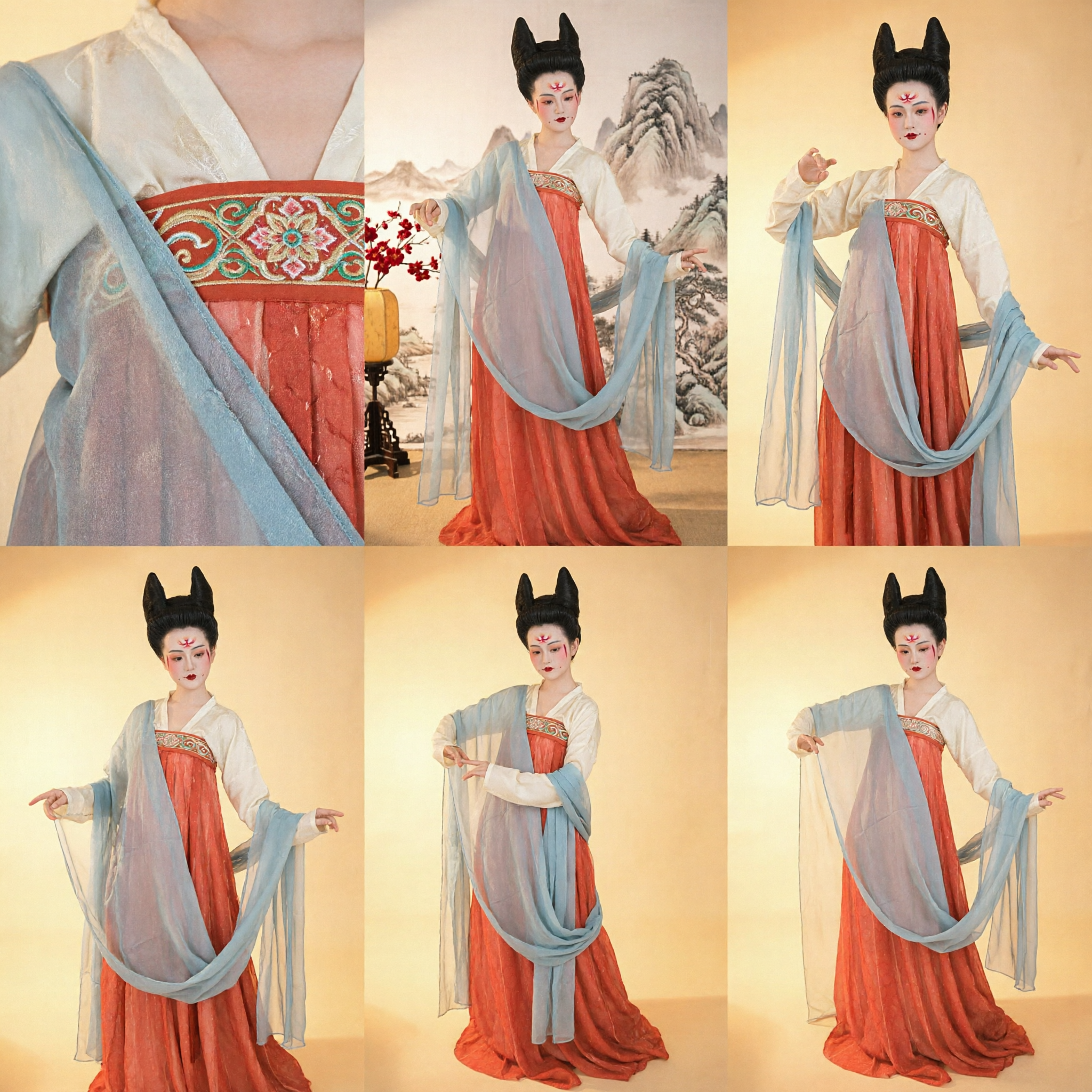 Costume Hanfu Dynastie Tang Chinois Traditionnel Robe Ancienne de Dame du Palais Ensemble Complet pour Femmes - Asian Costume