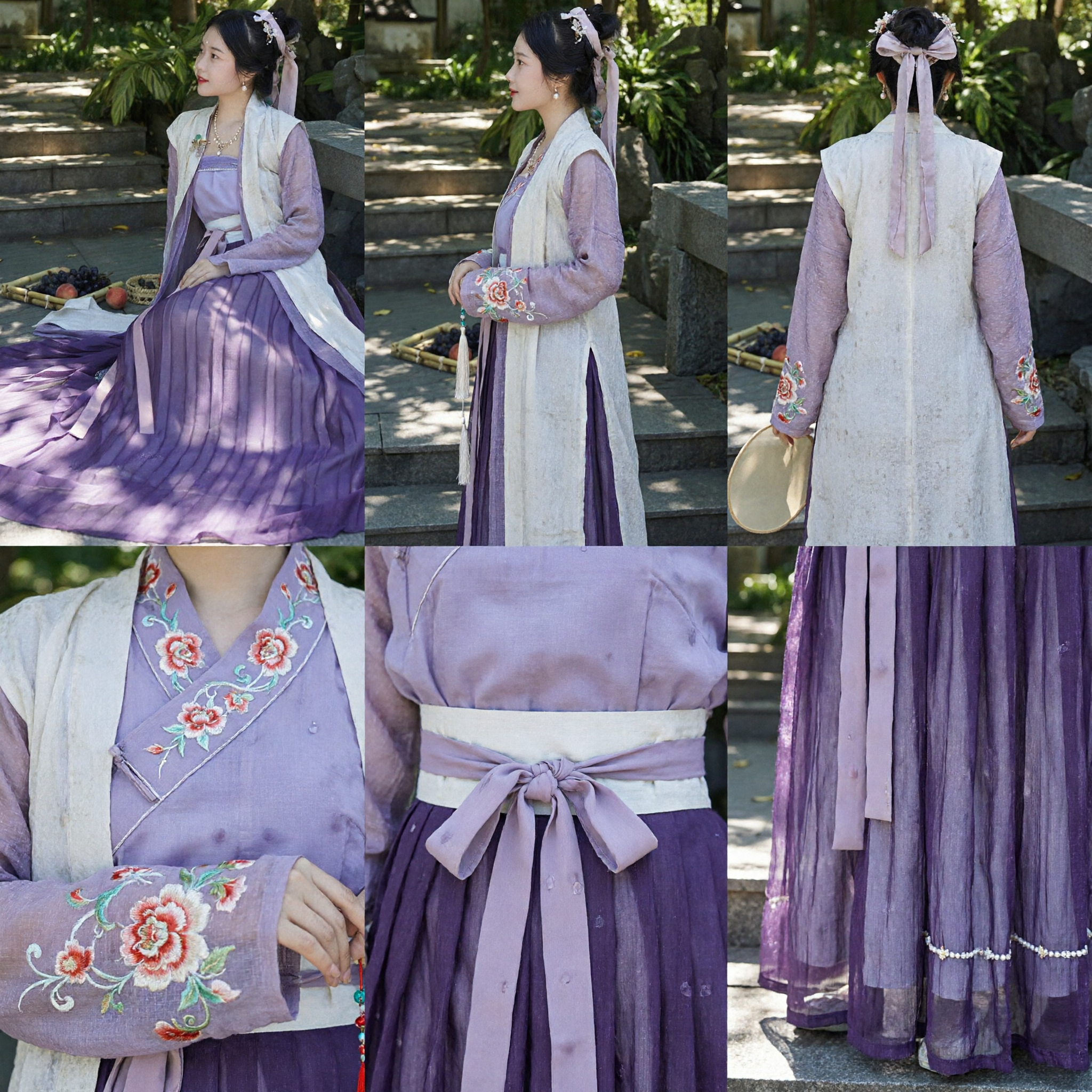 Elegant Purple Hanfu Traditional Chinese Ancient Costume Women's Fairy Dress for Photography and Cosplay Events - Asian Costume