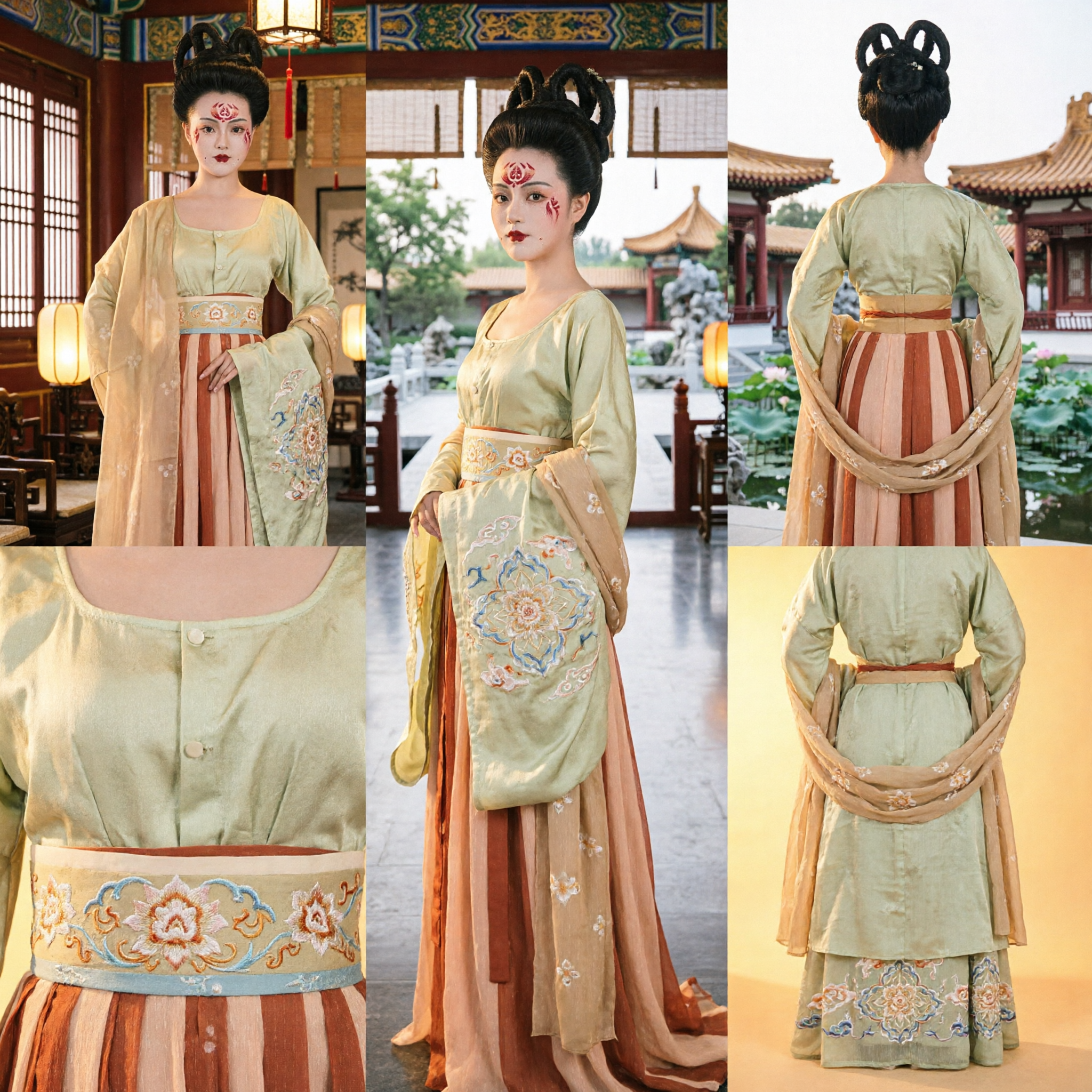 Traje Hanfu de la Dinastía Tang Chino, Vestido Tradicional Antiguo de Dama de Palacio para Mujeres para Cosplay y Presentaciones - Asian Costume