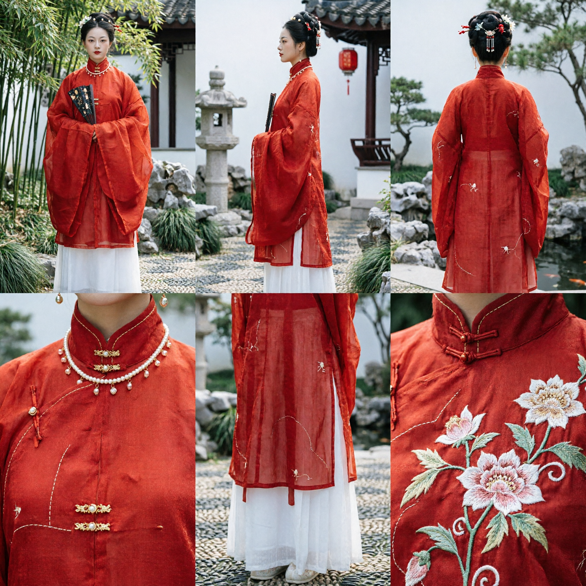 Túnica Hanfu Roja de Boda de la Dinastía Ming Tradicional China, Traje Antiguo Formal para Mujer para Cosplay - Asian Costume