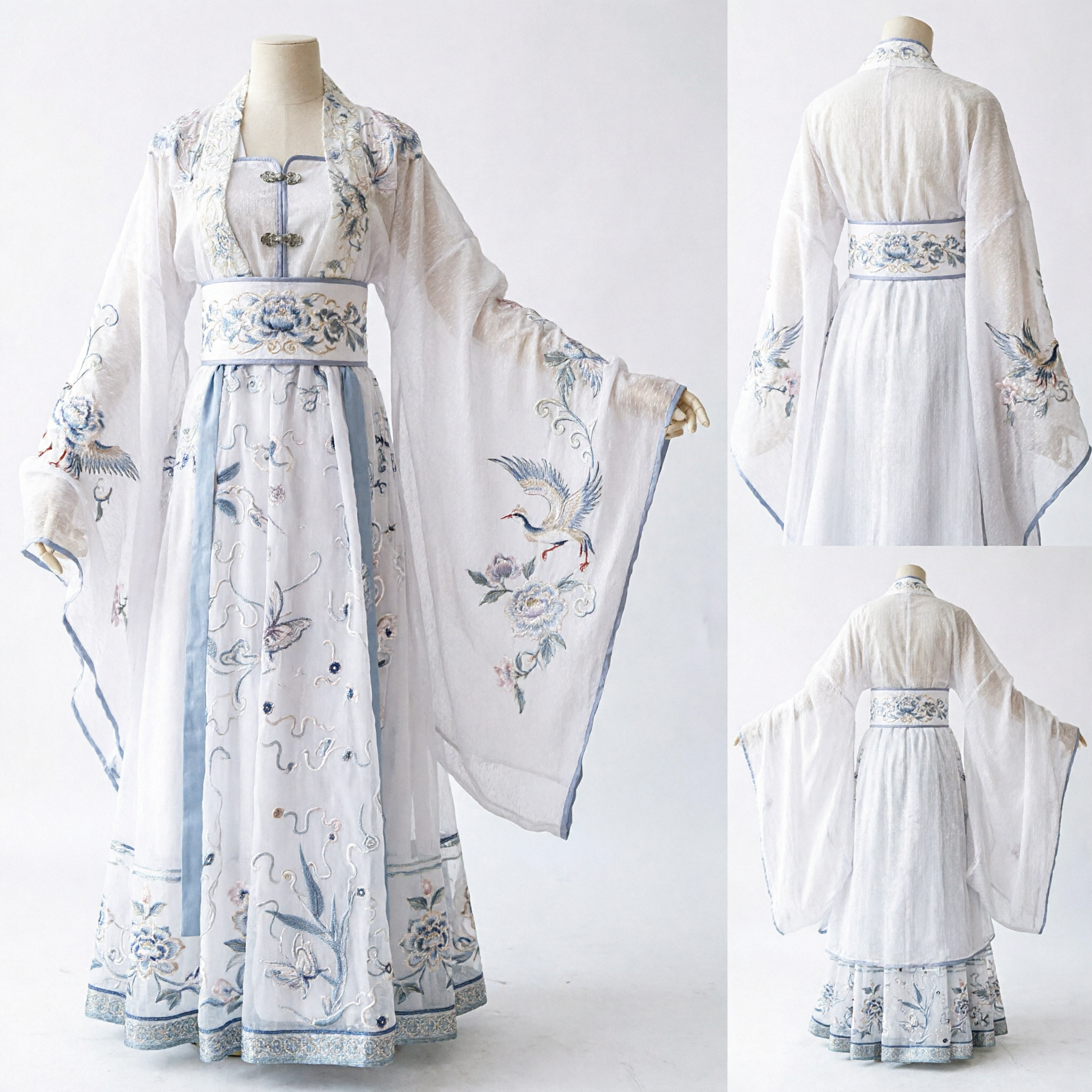 Exquisito Traje Antiguo Hanfu Tradicional Chino Vestido de Hada Bordado para Mujer Cosplay y Actuación - Asian Costume