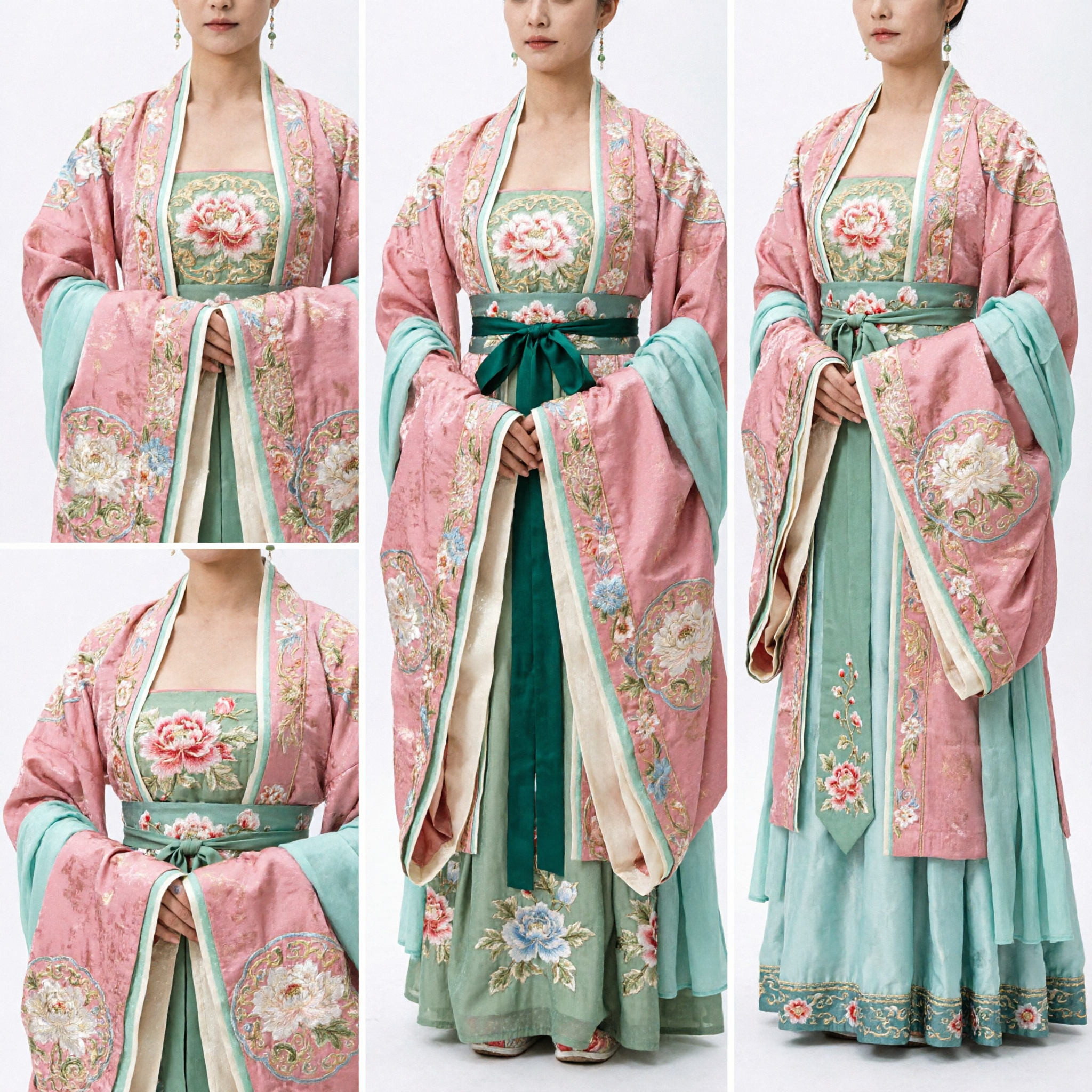 우아한 당나라 공주 한푸 전통 중국 고대 궁중 의상 완전 세트 여성 코스프레용 - Asian Costume