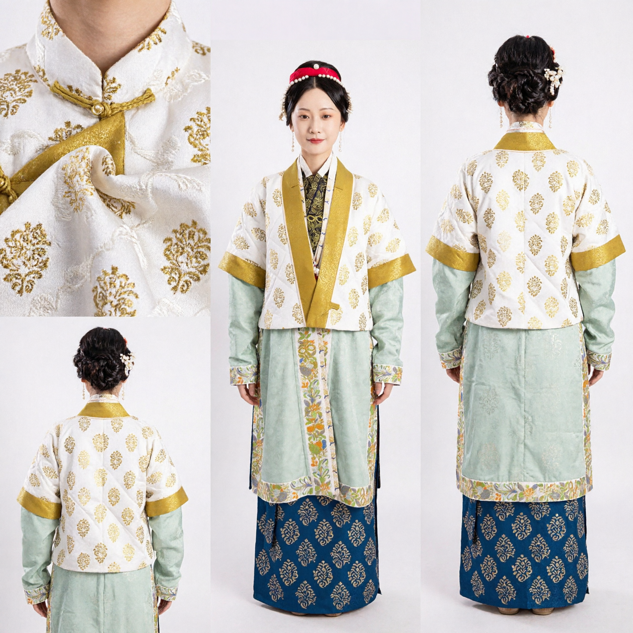 Costume tradizionale cinese Hanfu dinastia Ming, abito da dama di corte antica per fotografie di nozze - Asian Costume