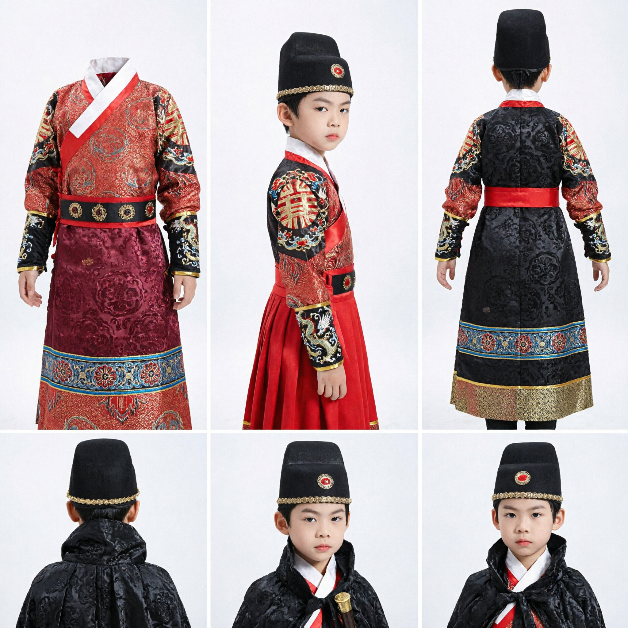 Traditioneel Chinese Ming-dynastie Jin Yi Wei Vliegende Vis Pak Oud Krijger Hanfu Kostuum voor Kinderen - Asian Costume