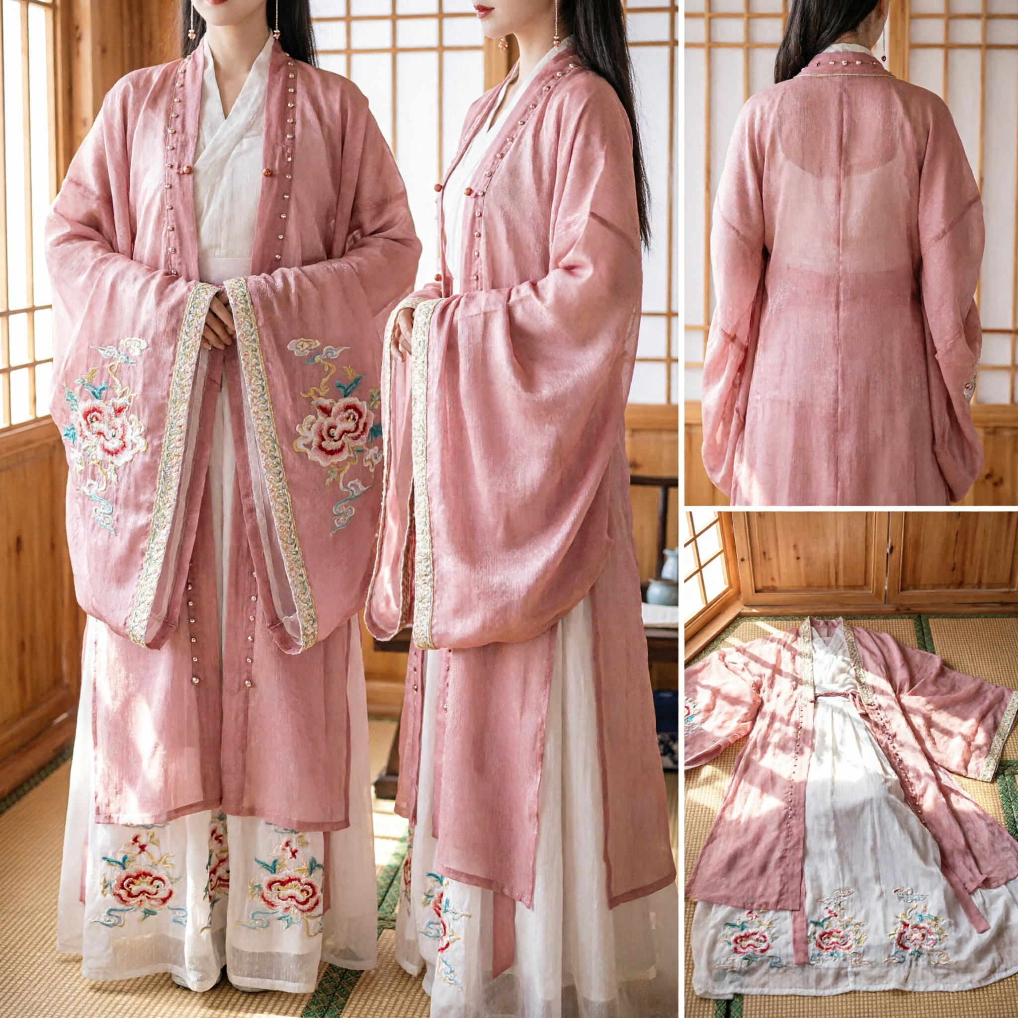 Hanfu Rosa Elegante, Costume antico tradizionale cinese, Abito da Fata per Donne, Fotografia e Cosplay - Asian Costume