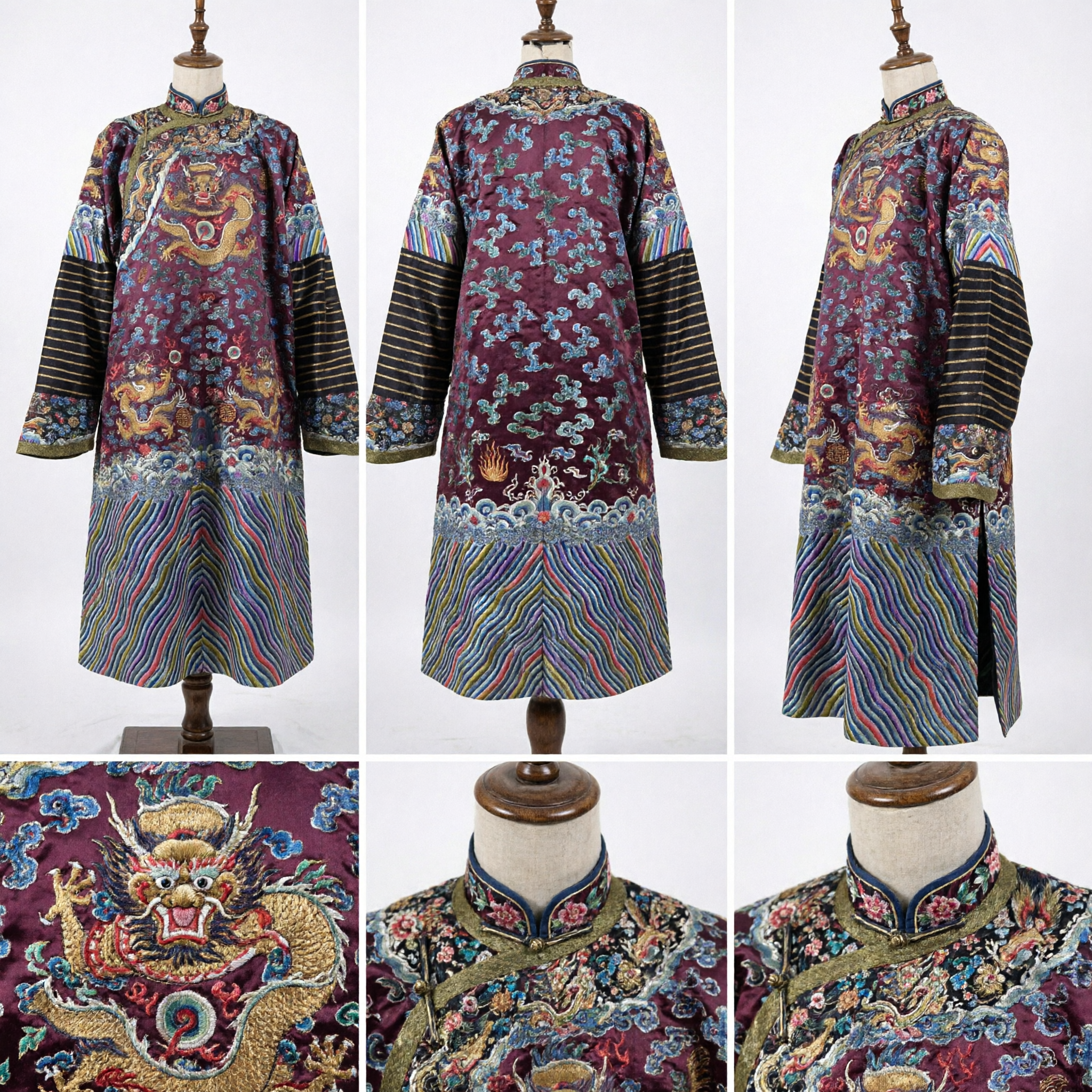 伝統的中国紫龍ローブ 古代皇帝衣装 舞台パフォーマンス・コスプレ用 - Asian Costume