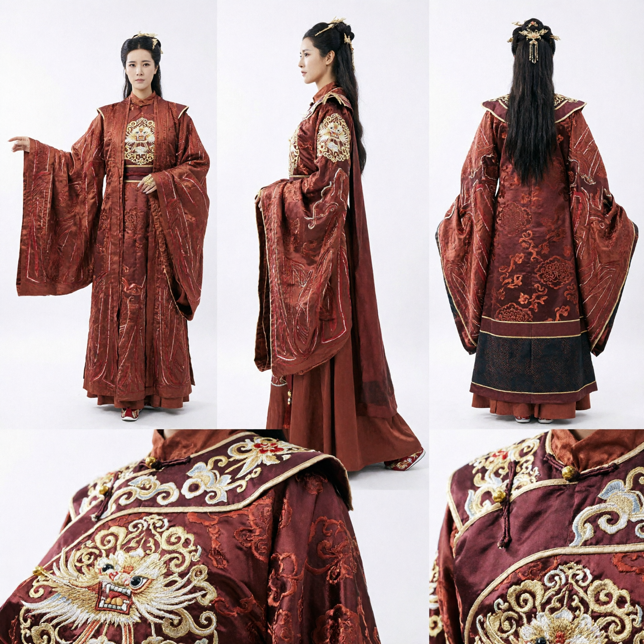 Costume traditionnel chinois ancien Hanfu rouge, tenue historique pour femmes pour cosplay et performance sur scène - Asian Costume