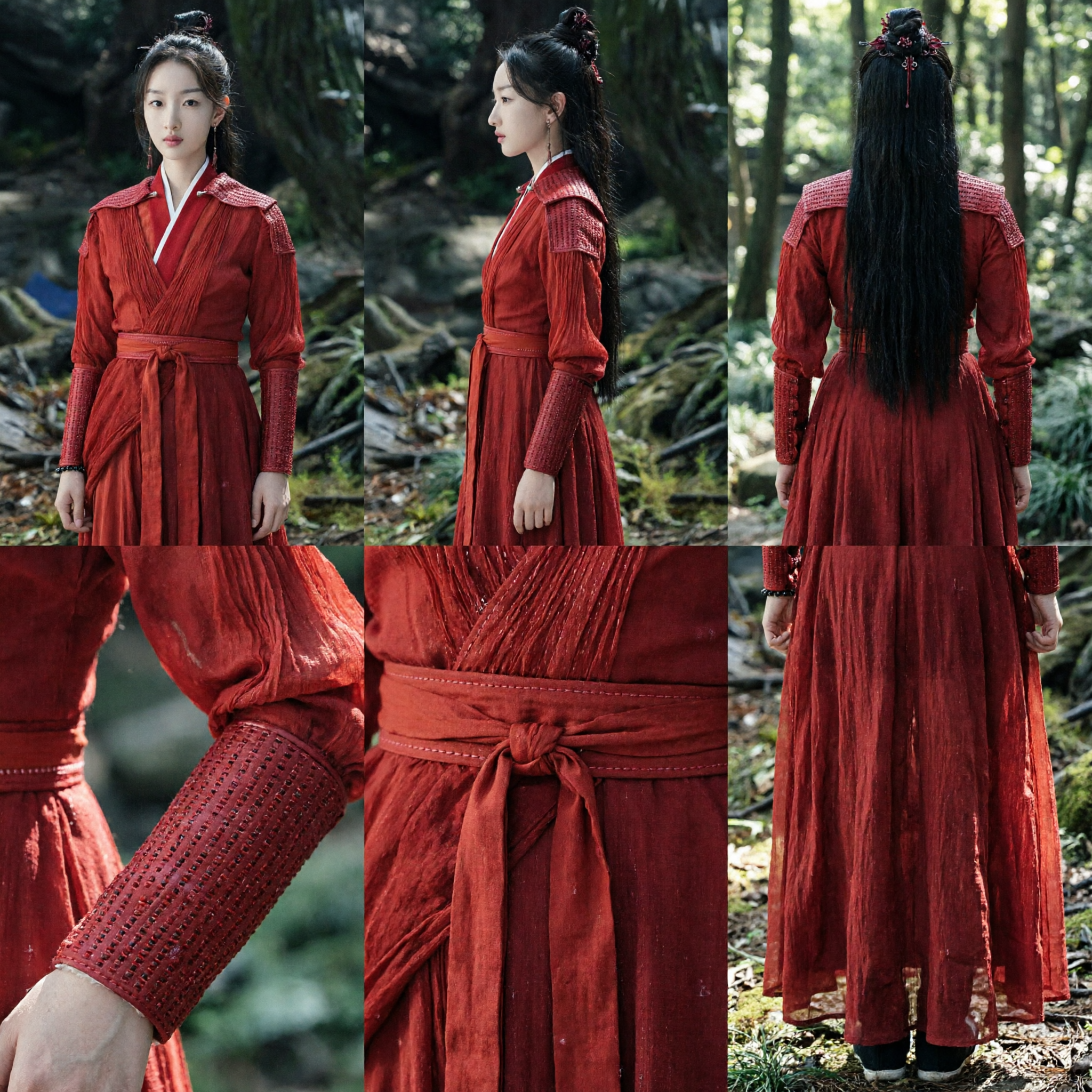 Oude Chinese Rode Ridder Kostuum Vrouwen Wuxia Zwaardvechtster Hanfu Jurk voor Cosplay Optreden - Asian Costume