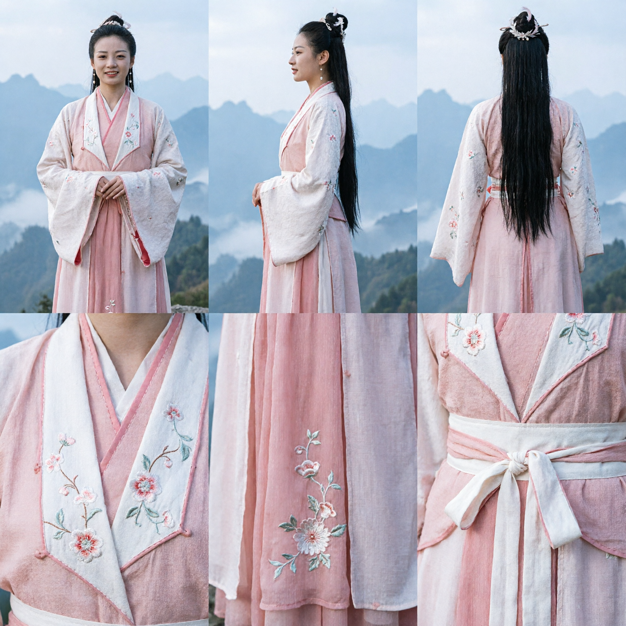 Traditioneel Chinese Roze Hanfu Kostuum Oud Prinses Jurk Wuxia Cosplay Kleding voor Vrouwen - Asian Costume