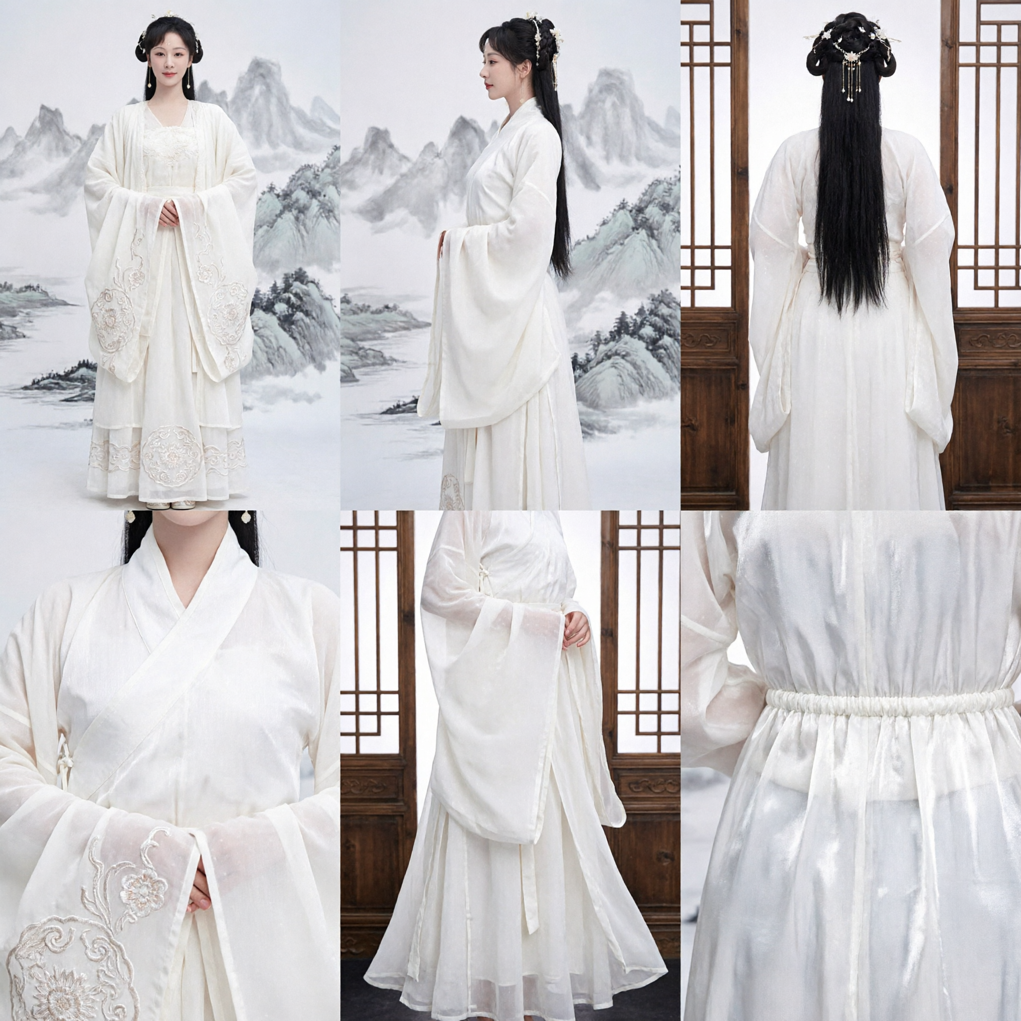 Vestido Hanfu Blanco Elegante Traje de Princesa China Antigua Atuendo de Hada Xianxia para Mujer Cosplay Histórico y Fotografía - Asian Costume