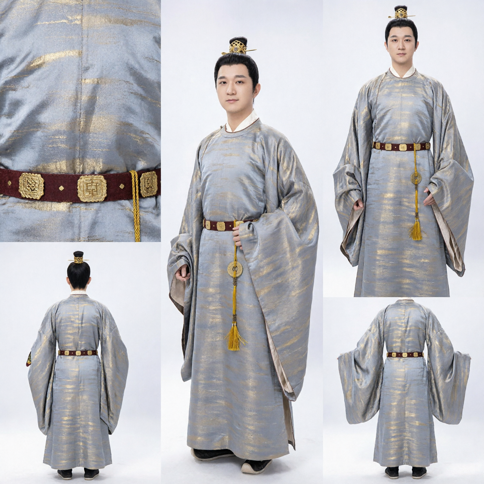 Costume da Principe dell'Antica Dinastia Tang Cinese per Uomini, Veste Hanfu Tradizionale da Nobile Studioso per Cosplay e Spettacoli - Asian Costume