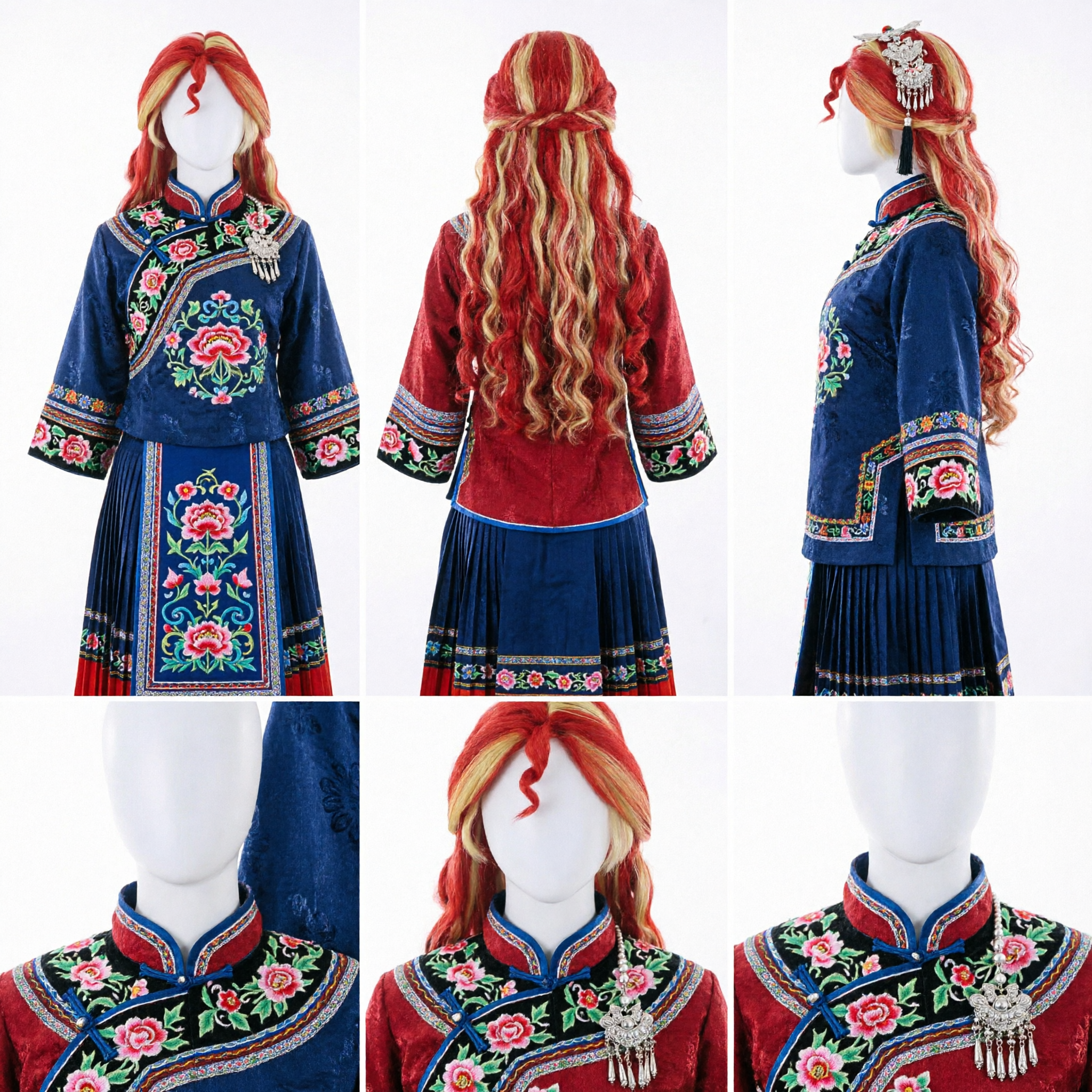 Parrucca Lunga Ondulata Rossa e Bionda per Cosplay di Sunset Shimmer My Little Pony Equestria Girls per Feste in Costume - Asian Costume