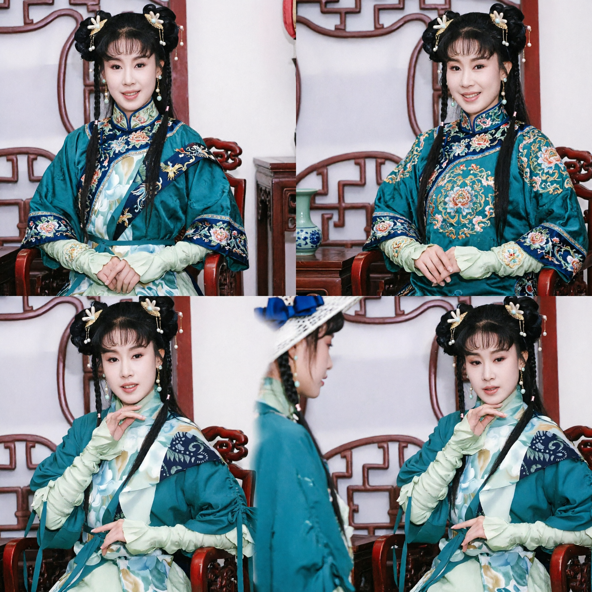 Kobiecy zielony strój Hanfu ze starożytnych Chin, tradycyjny strój damy dworu, zestaw odzieży cosplay z dram historycznych z akcesoriami - Asian Costume