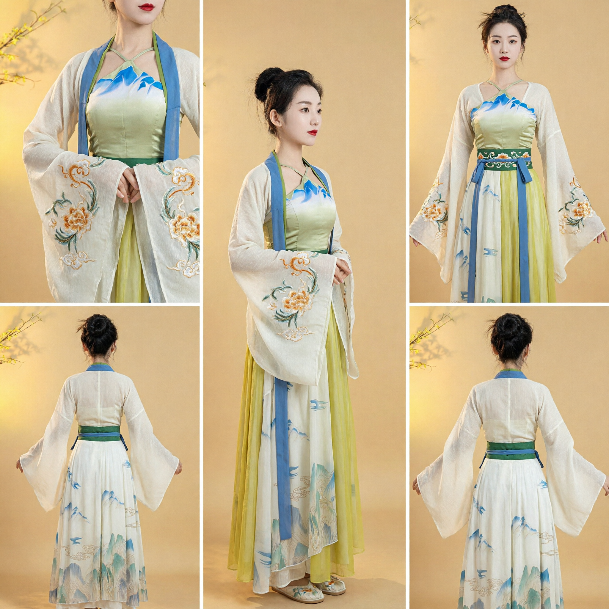 Traje Tradicional Chinês Hanfu para Mulheres Vestido Antigo Ruqun Traje de Dança Clássica Roupa de Elemento Han de Fada para Performance - Asian Costume