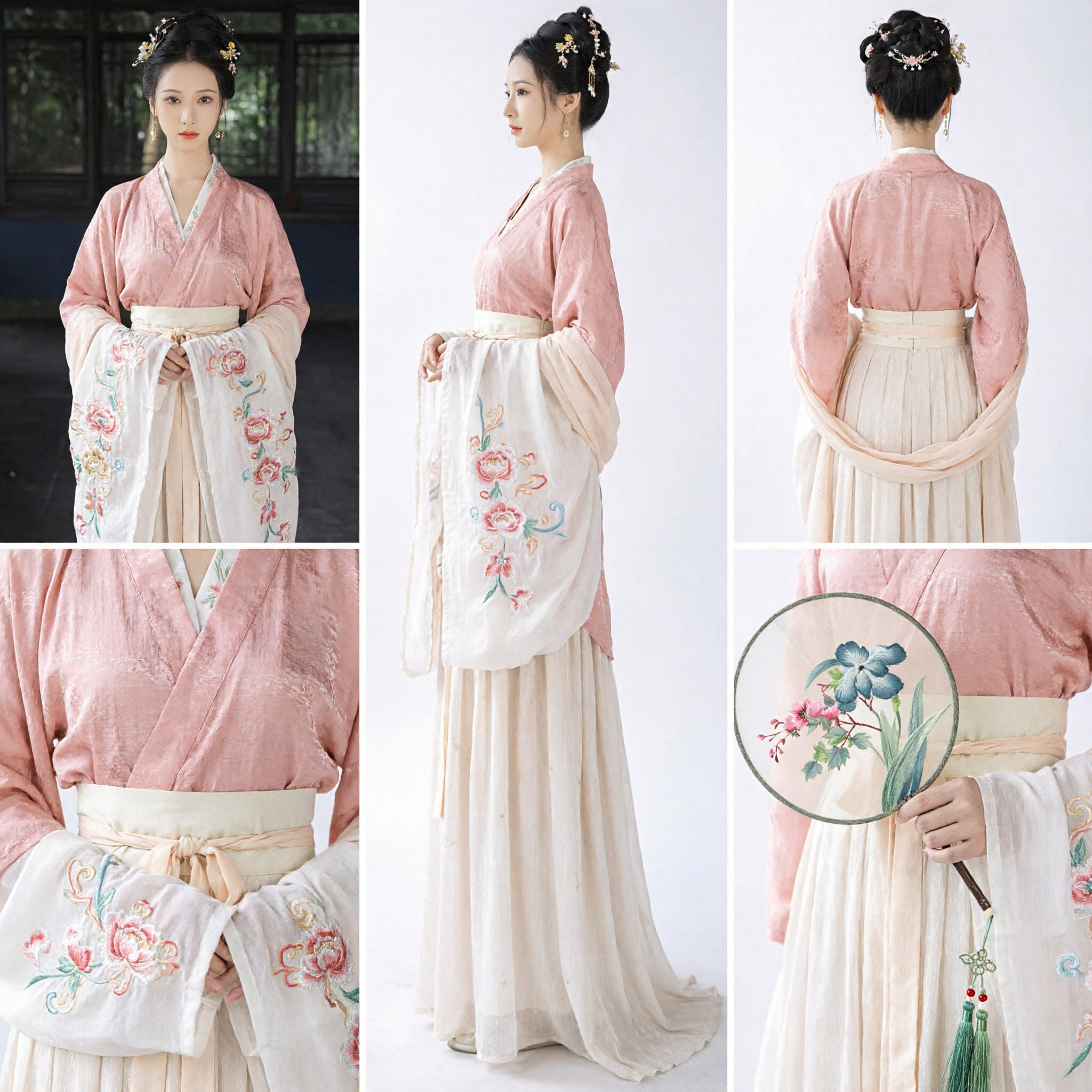 Hanfu Tradizionale Cinese Rosa Costume Antico Abito Ruqun Dinastia Song per Donne Cosplay Fotografia - Asian Costume