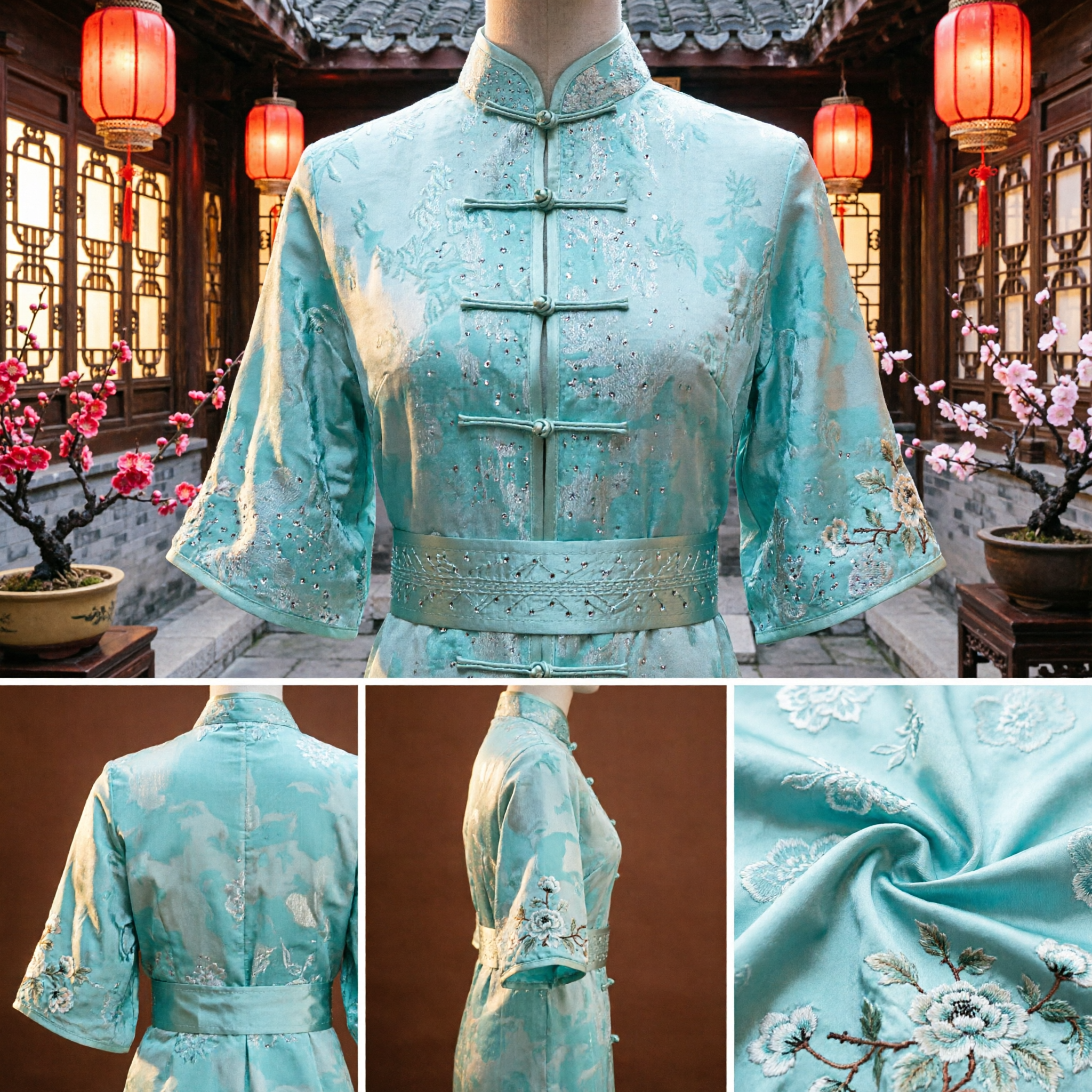 Traditional Chinese Martial Arts Uniform Women's Tai Chi Kung Fu Costume Tang Suit Set Mint Green - Asian Costume