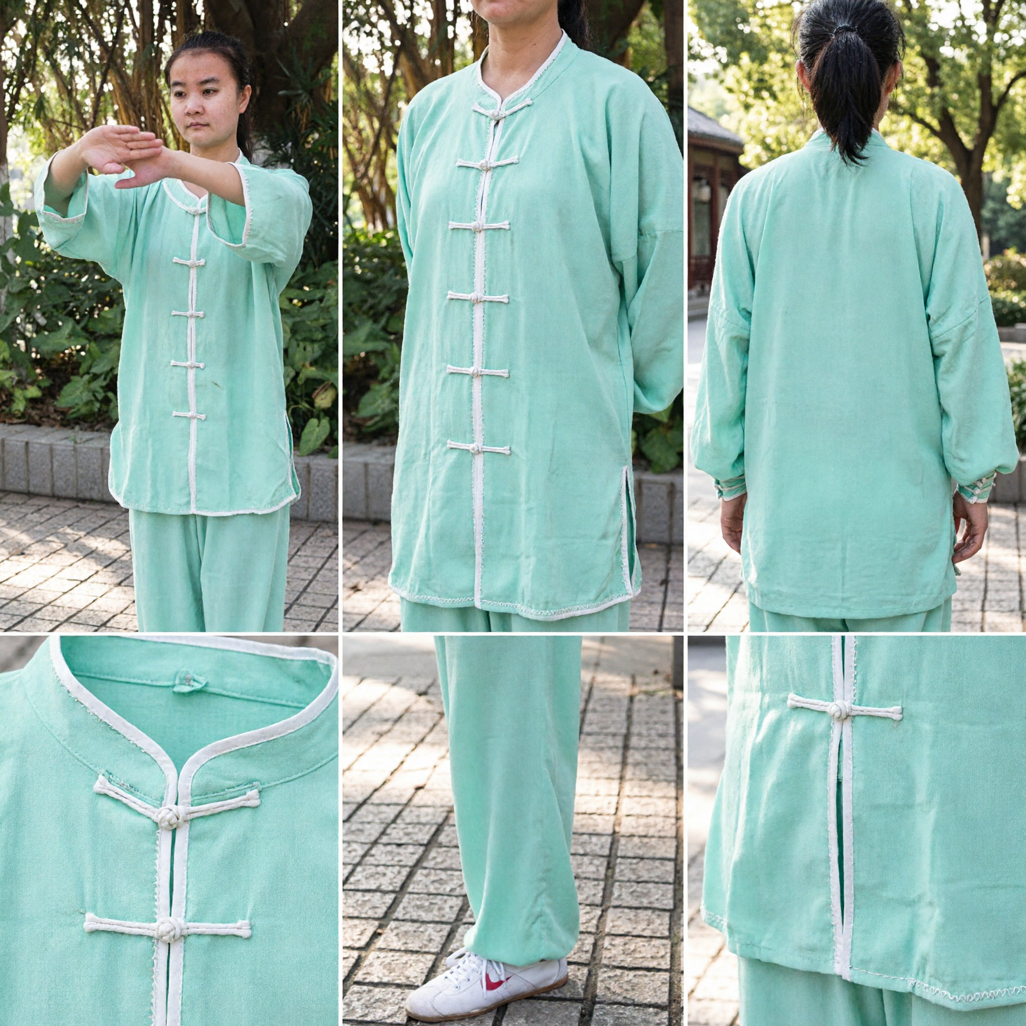 Women's Traditional Tai Chi Uniform Kung Fu Suit Martial Arts Clothing with Frog Buttons for Practice - Asian Costume