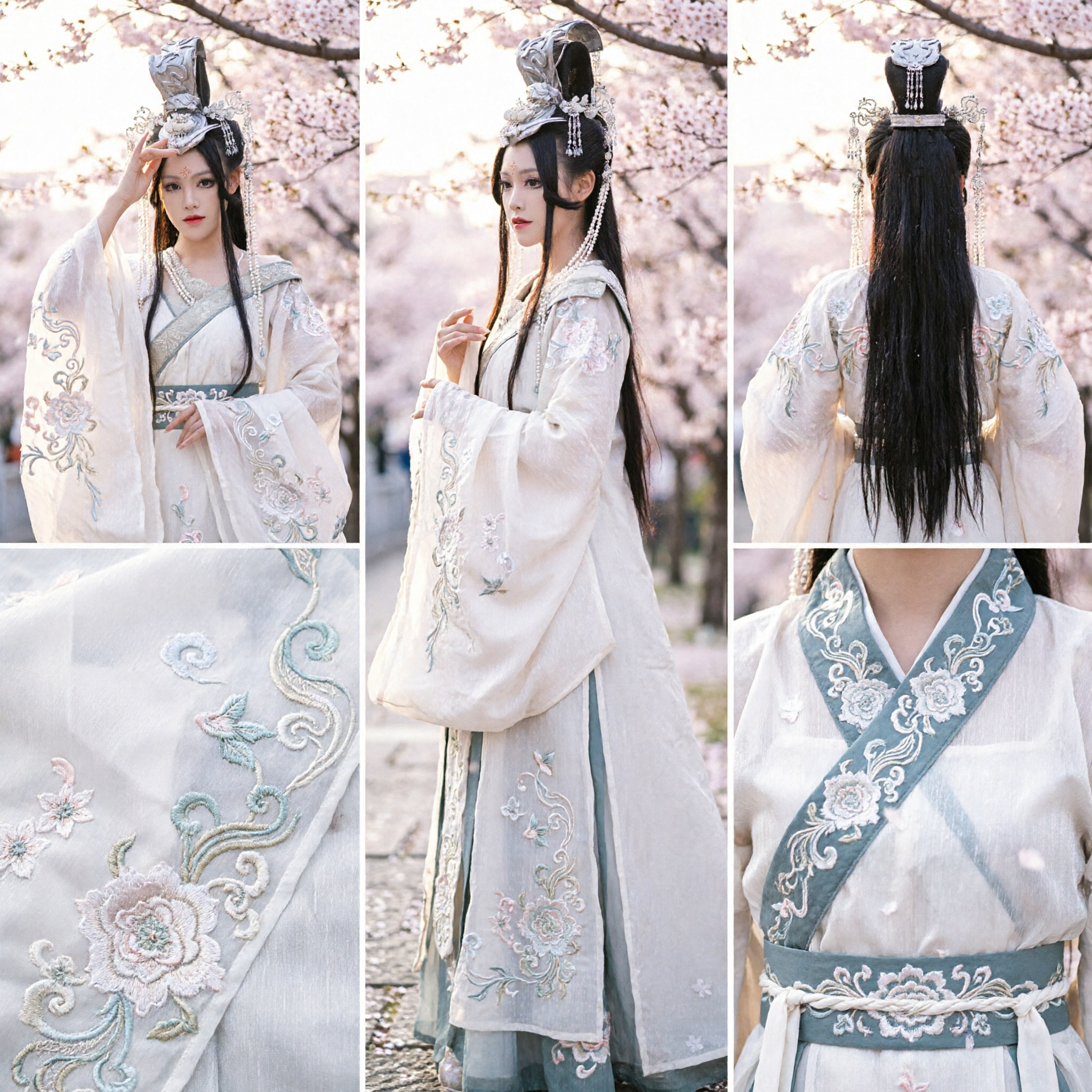 Elegant Wit Traditioneel Chinees Hanfu-kostuum Antiek Paleis Feejurk voor Vrouwen Cosplay Fotografie - Asian Costume
