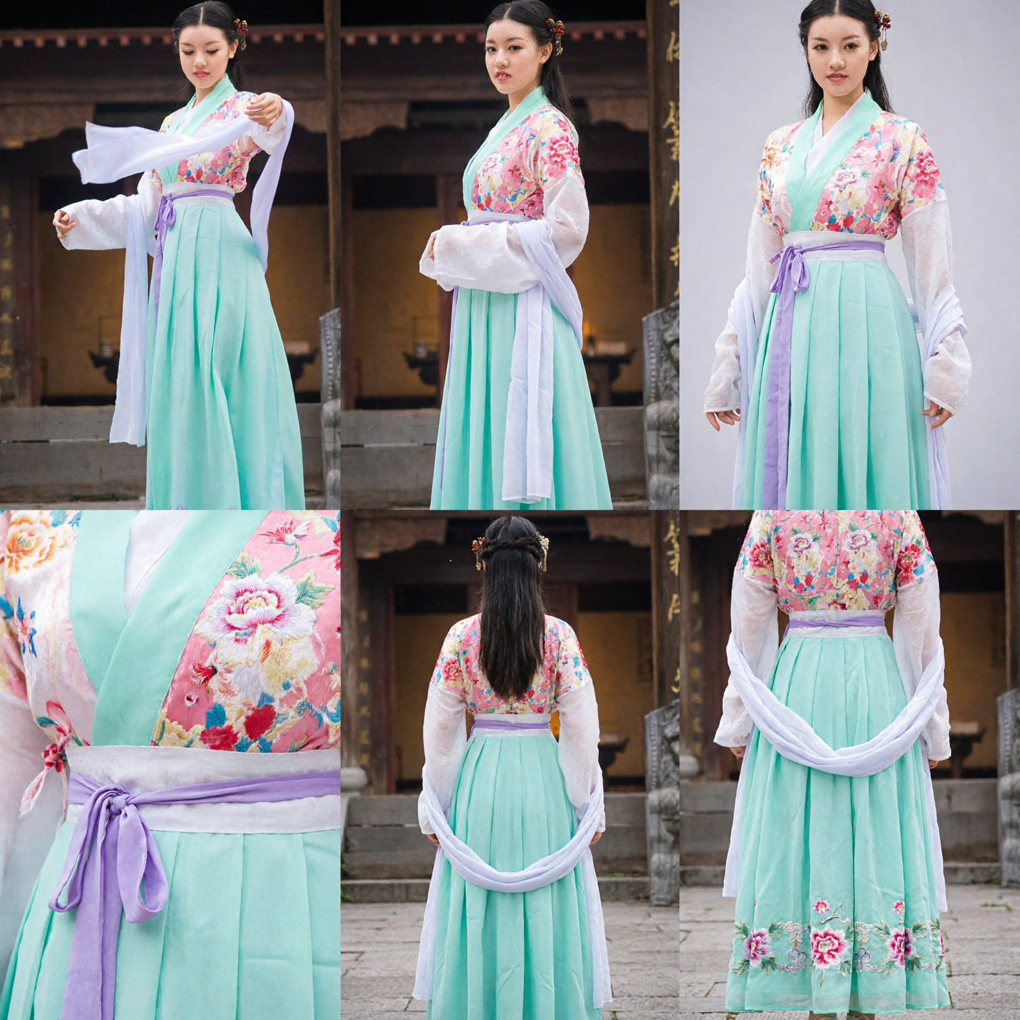 전통 중국 한푸 의상 고대 당나라 공주 드레스 여성 역사적 코스프레 공연 복장 - Asian Costume