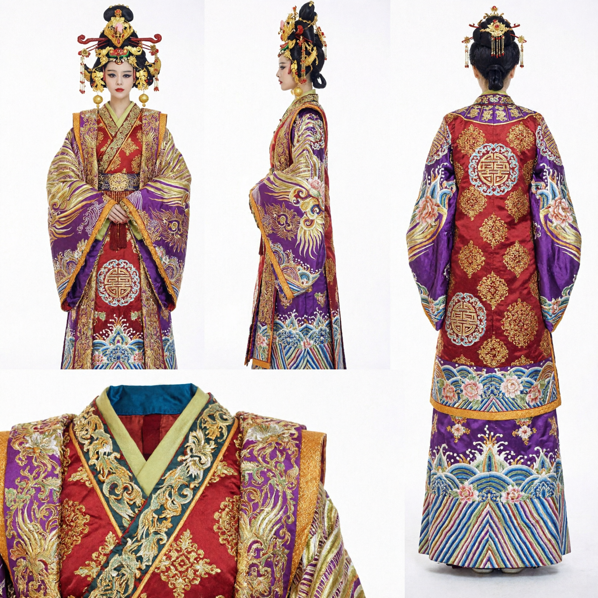 Traditionelles chinesisches Tang-Dynastie Palast-Kaiserinkostüm Antikes königliches Prinzessinnen Hanfu Hochzeitskleid für Frauen Auftritte - Asian Costume