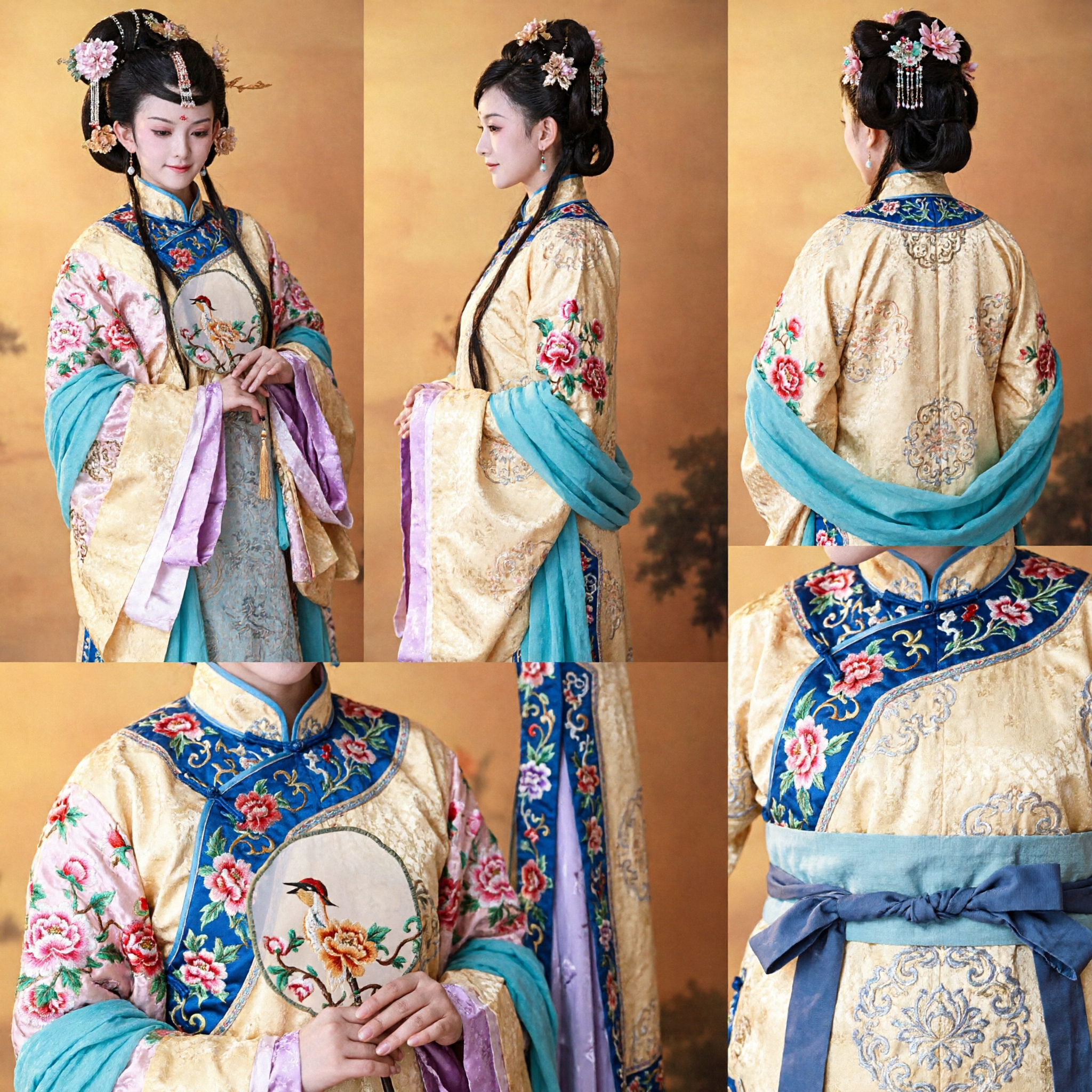 Conjunto Tradicional Chinês da Dinastia Tang Hanfu para Mãe e Filha, Traje do Palácio Antigo para Mulheres e Meninas - Asian Costume