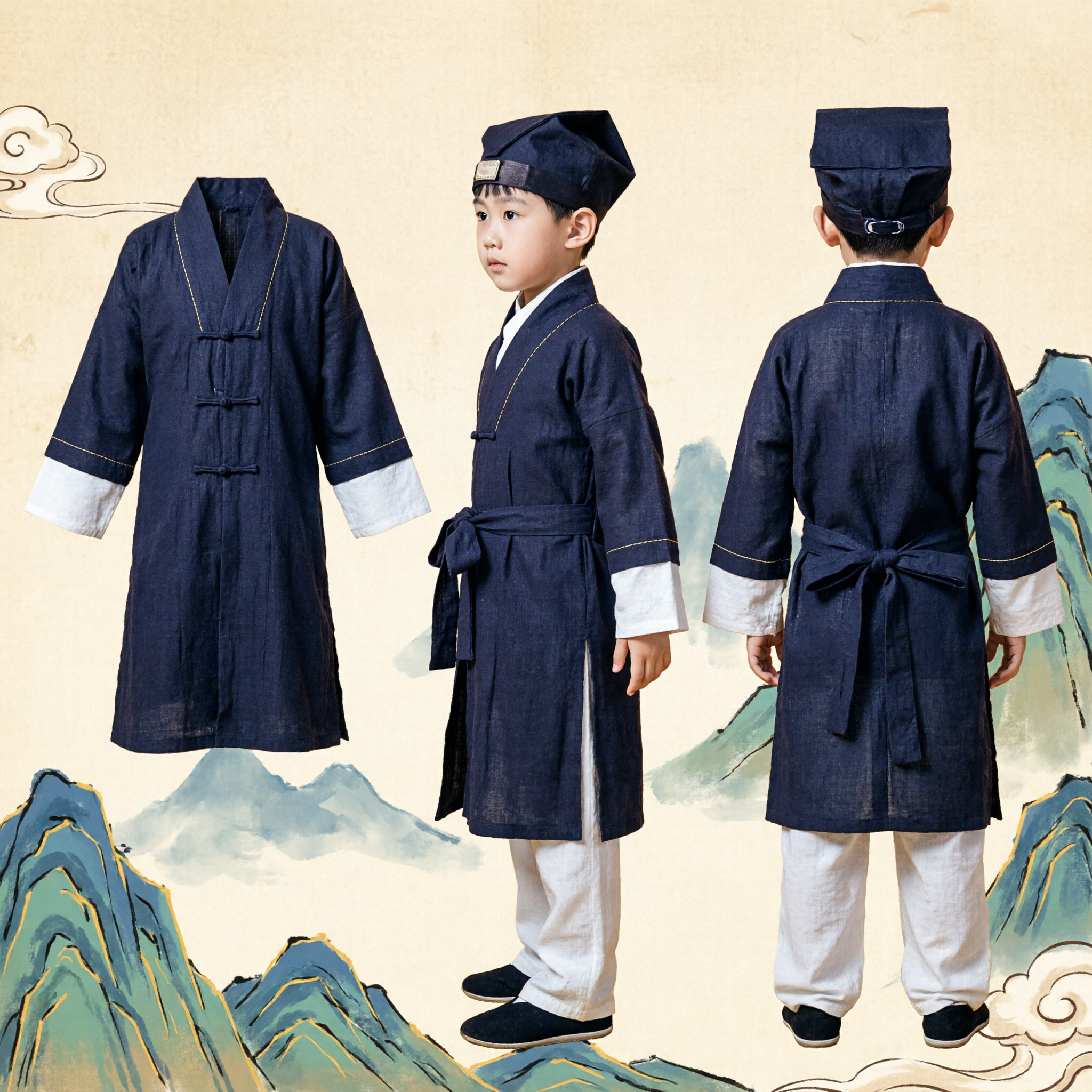 Costume Kung Fu Tradizionale Cinese per Bambini Ragazzi Uniforme Wushu Arti Marziali per Spettacolo - Asian Costume