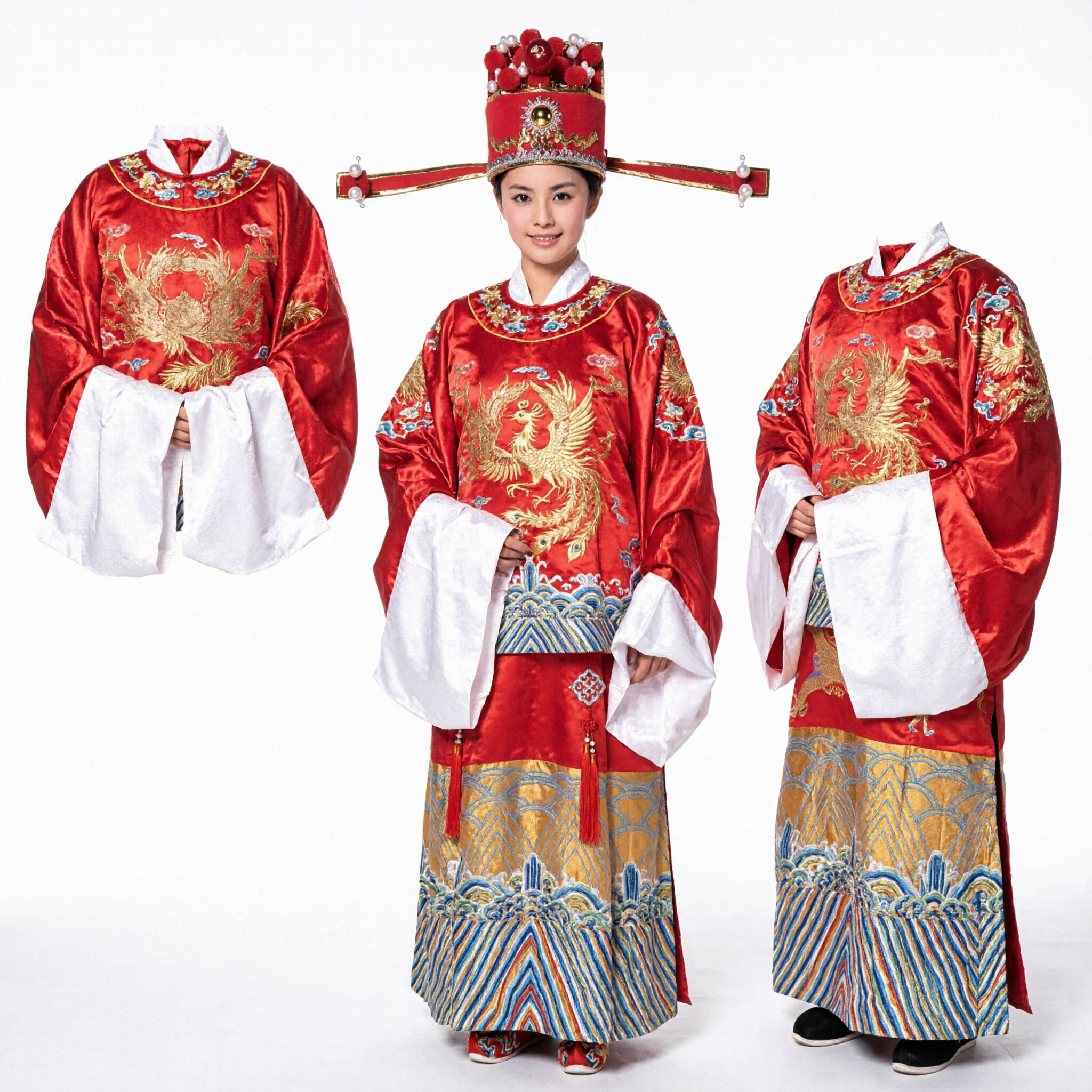 Women's Traditional Chinese Opera Costume Red Official Robe for Stage Performance and Cultural Shows - Asian Costume