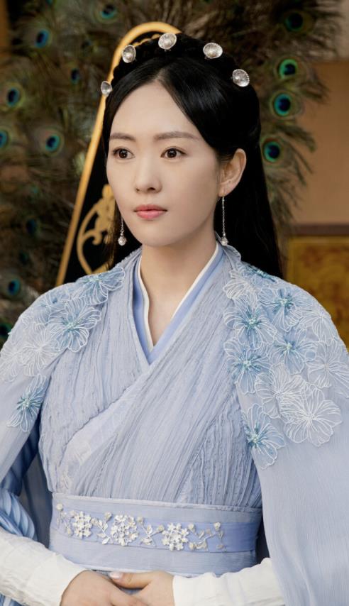 Drama Ever Night Ancient Chinese Court Princess Li Yu Blue Dress Traditional Tang Dynasty Royal Infanta Costumes for Women