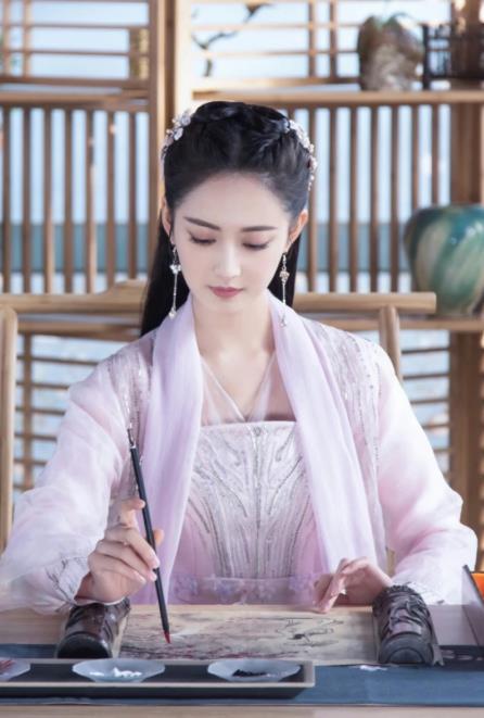 Chinese Ancient Royal Princess Yuan Qingli Pink Hanfu Dress Drama The Love Lasts Two Minds Costume and Headpiece for Women
