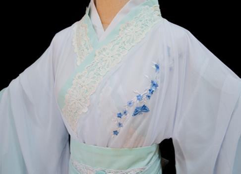 China Ancient Goddess White Garments Traditional Jin Dynasty Empress Hanfu Dress Cosplay Swordswoman Bai Qian Clothing