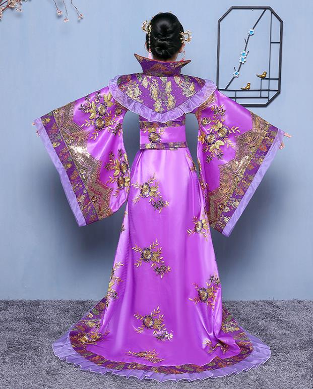 China Traditional Court Children Purple Hanfu Dress Tang Dynasty Empress Clothing Ancient Girl Princess Garment Costume