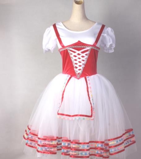 Professional Girl Dancewear Ballet Dance Garment Costume Tu Tu Dance White Veil Dress Children Modern Dance Clothing