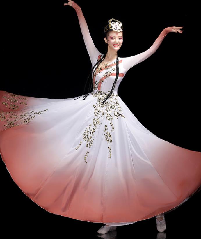 Chinese Uighur Ethnic Festival Performance Costumes Uyghur Nationality Dance Dress Outfits Xinjiang Minority Folk Dance Clothing
